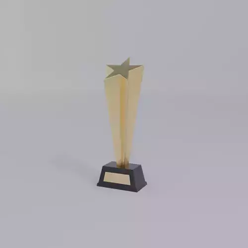 Star Trophy Low-poly 3D model