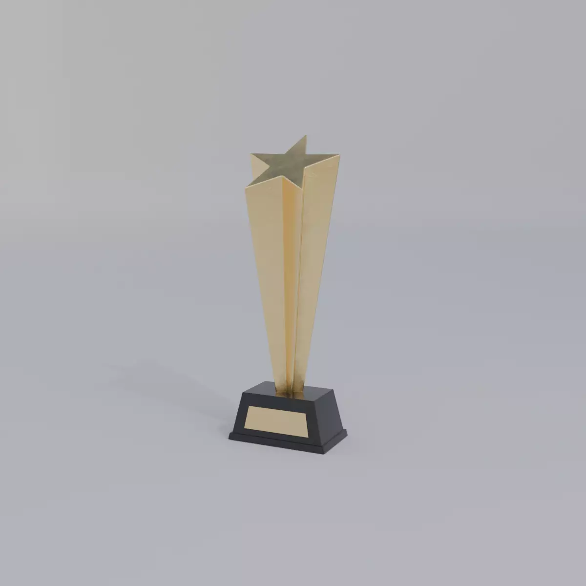 Star Trophy Low-poly 3D model_0