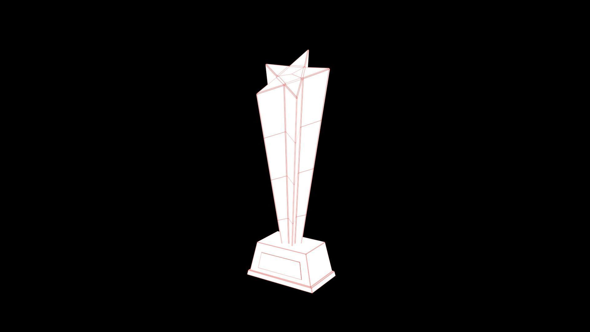 Star Trophy Low-poly 3D model_7