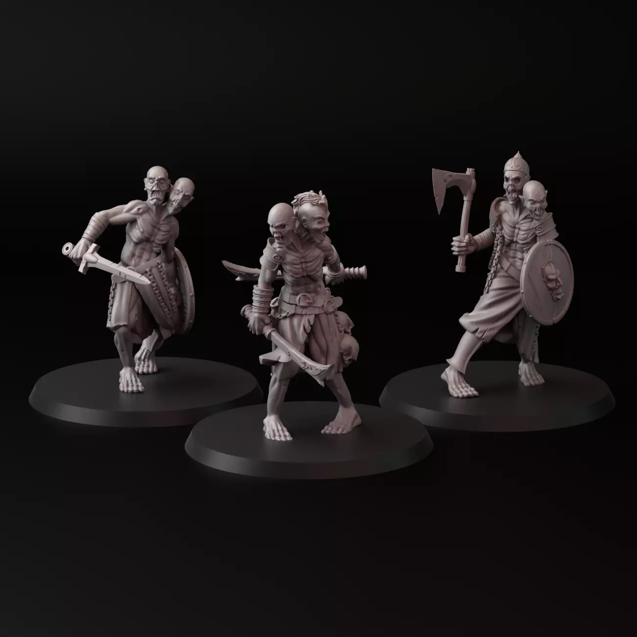 2 headed Zombies 3D print model