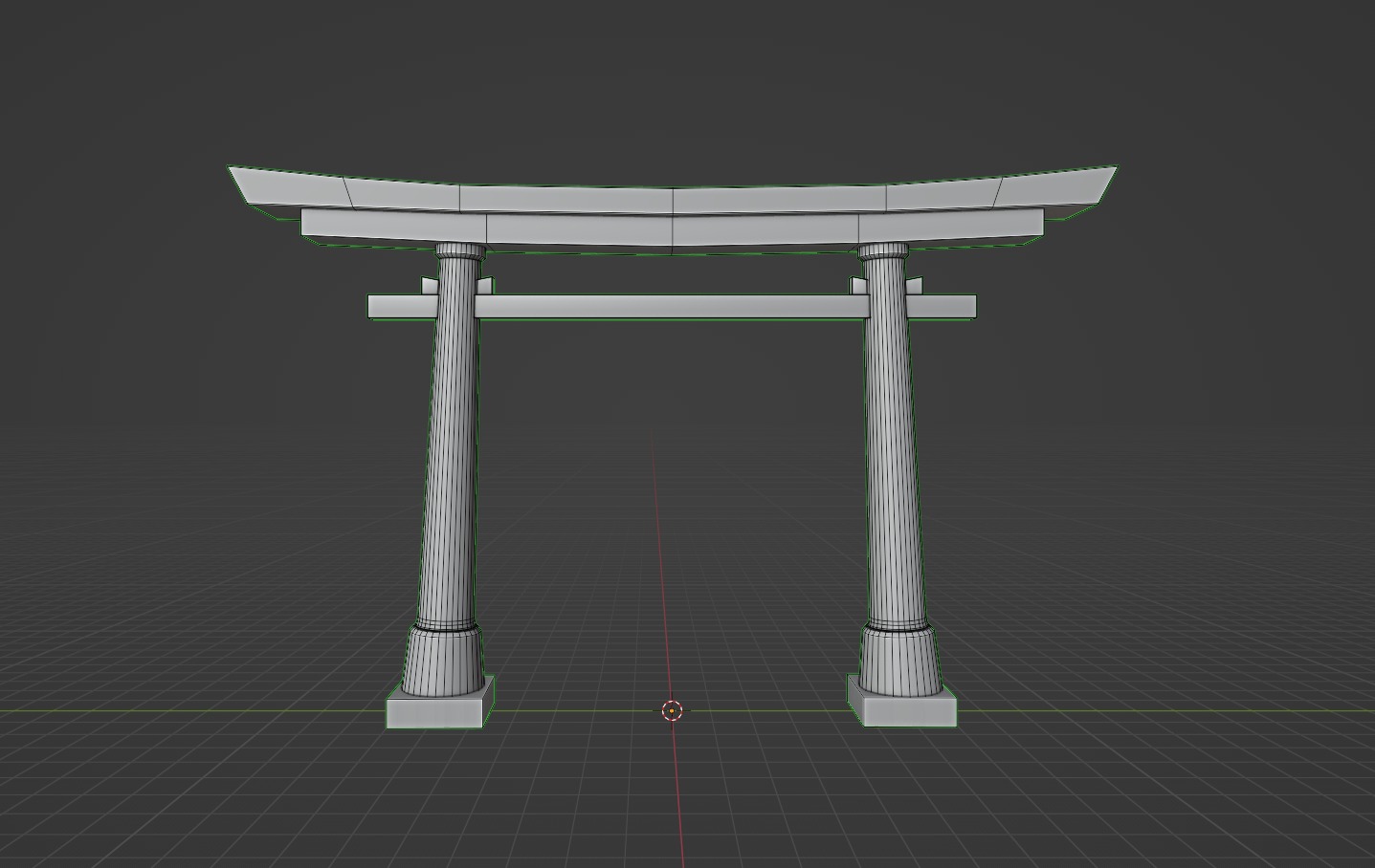 1-64 Scale Japanese Torii Gate For Dioramas 3D print model_4
