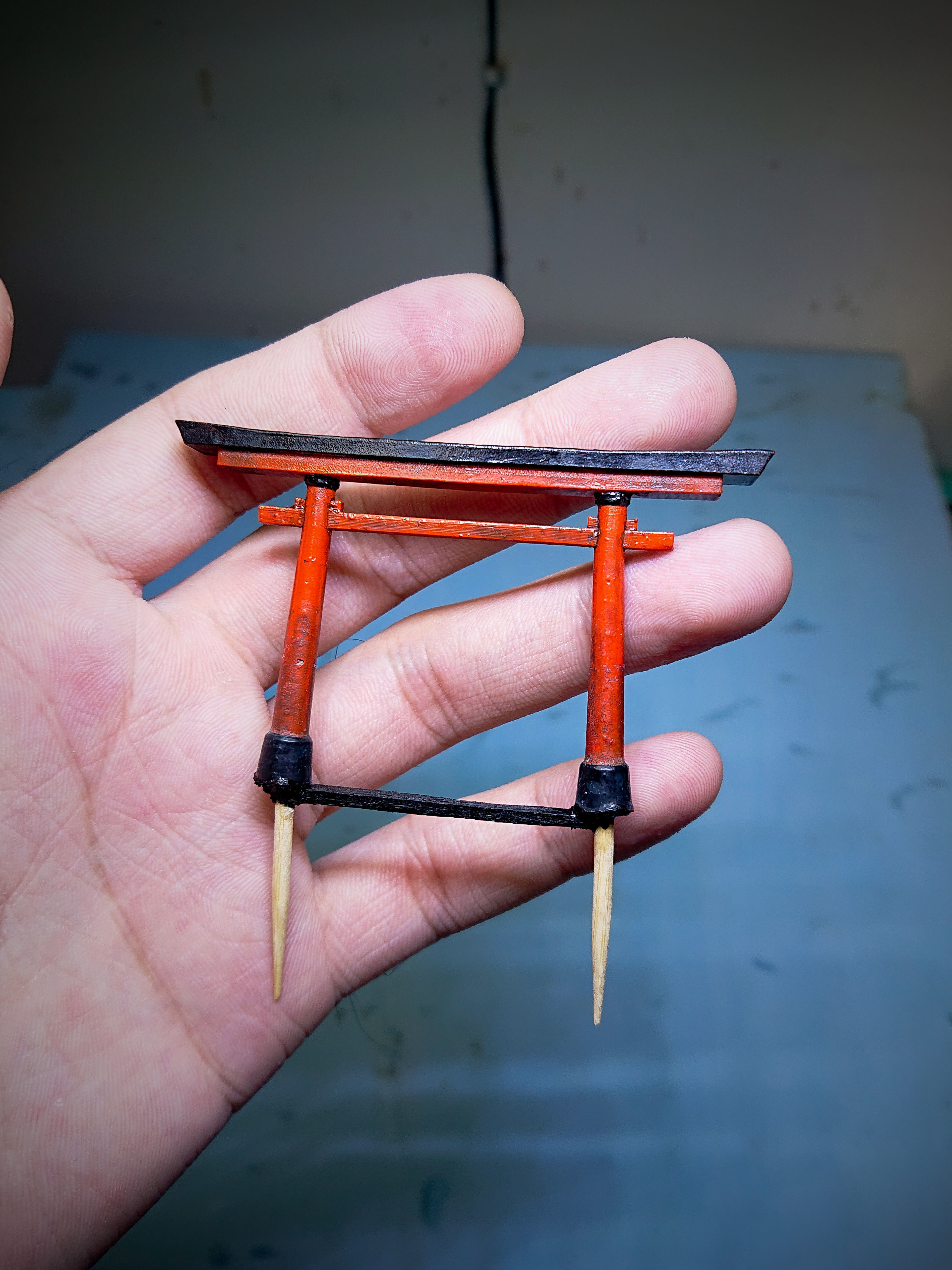 1-64 Scale Japanese Torii Gate For Dioramas 3D print model_1