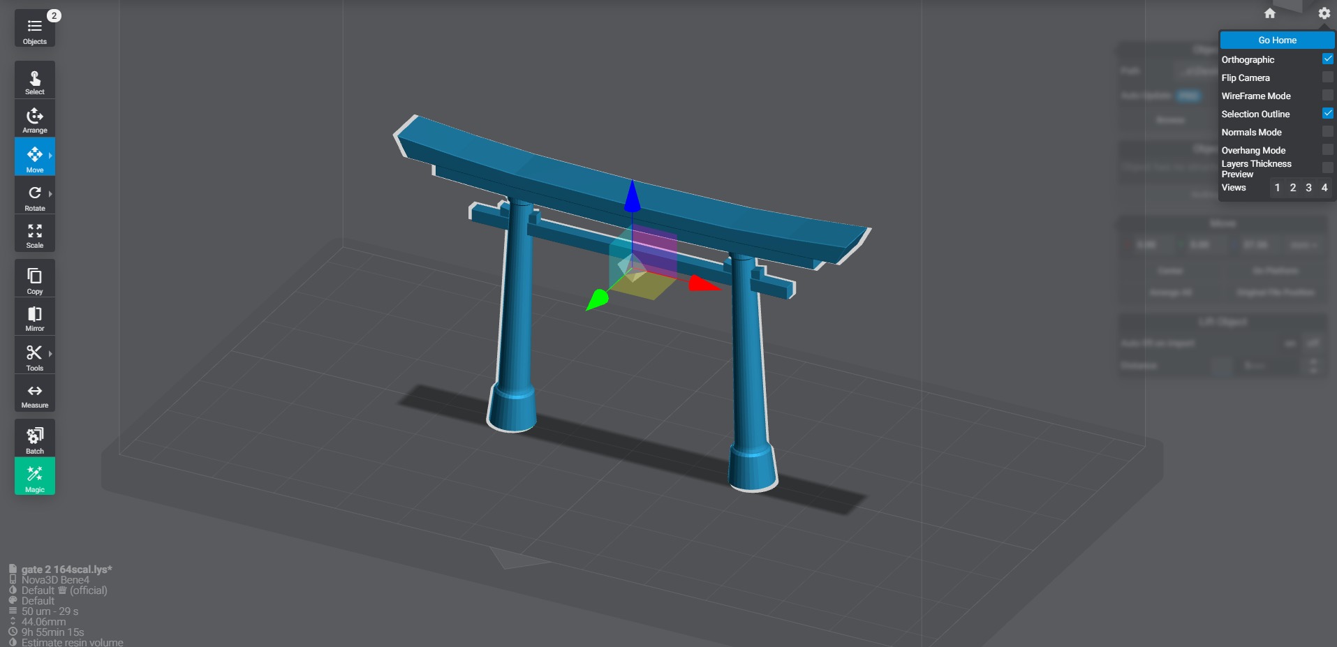 1-64 Scale Japanese Torii Gate For Dioramas 3D print model_5