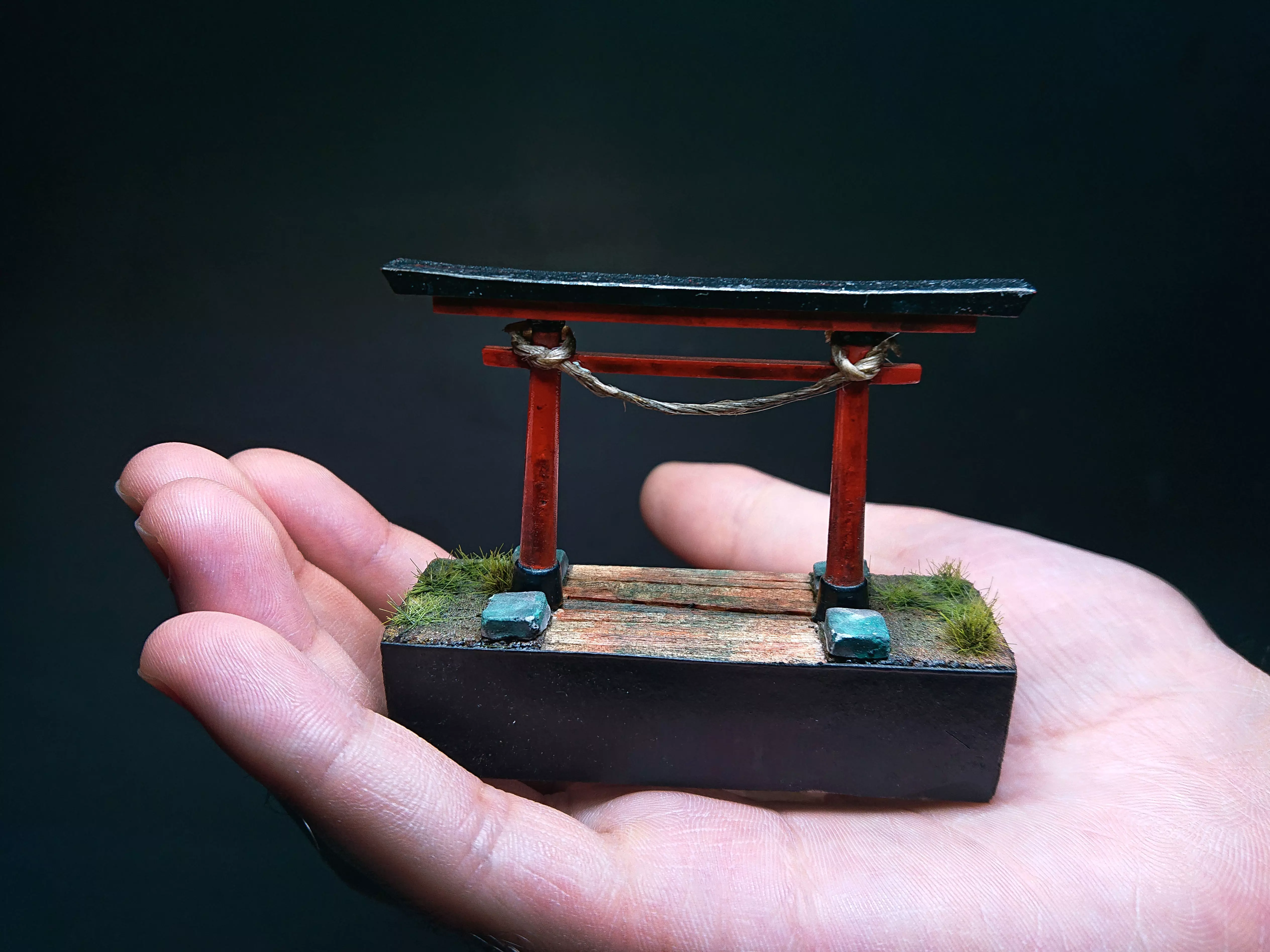 1-64 Scale Japanese Torii Gate For Dioramas 3D print model_0