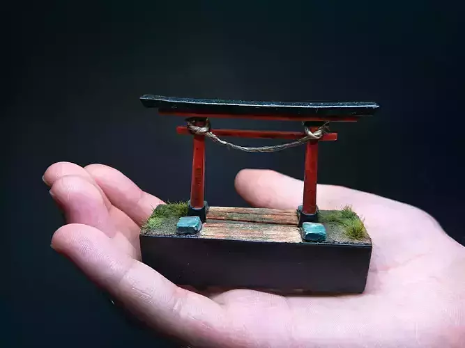 1-64 Scale Japanese Torii Gate For Dioramas