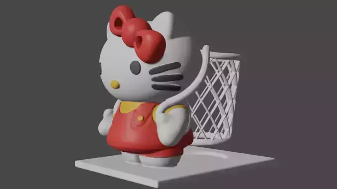 Pen Holder Hello Kitty 3D print model