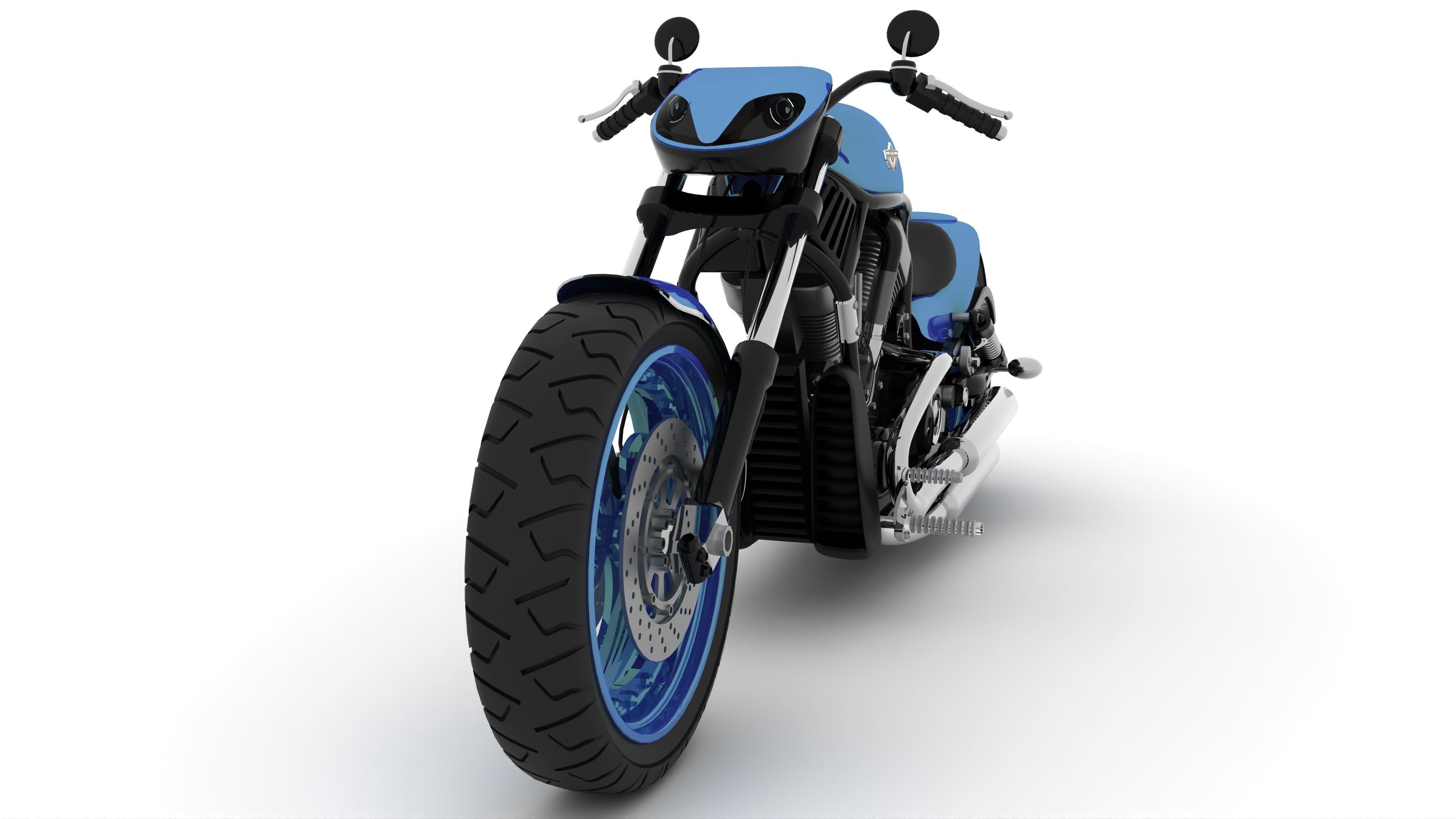 Harley Davidson Bike 3D model_5