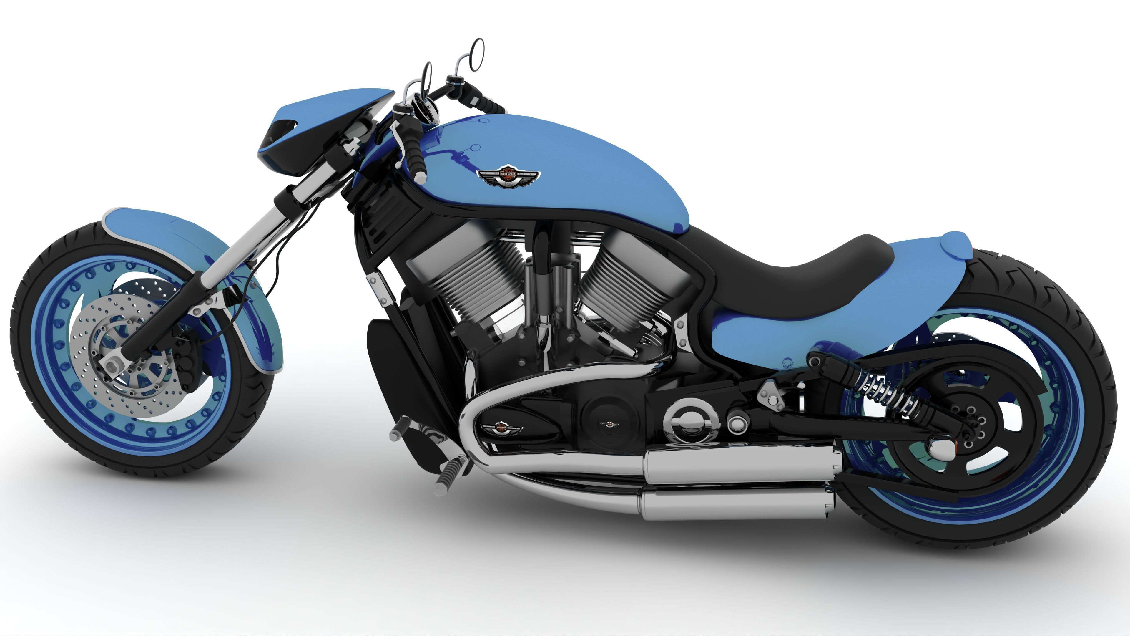 Harley Davidson Bike 3D model_2