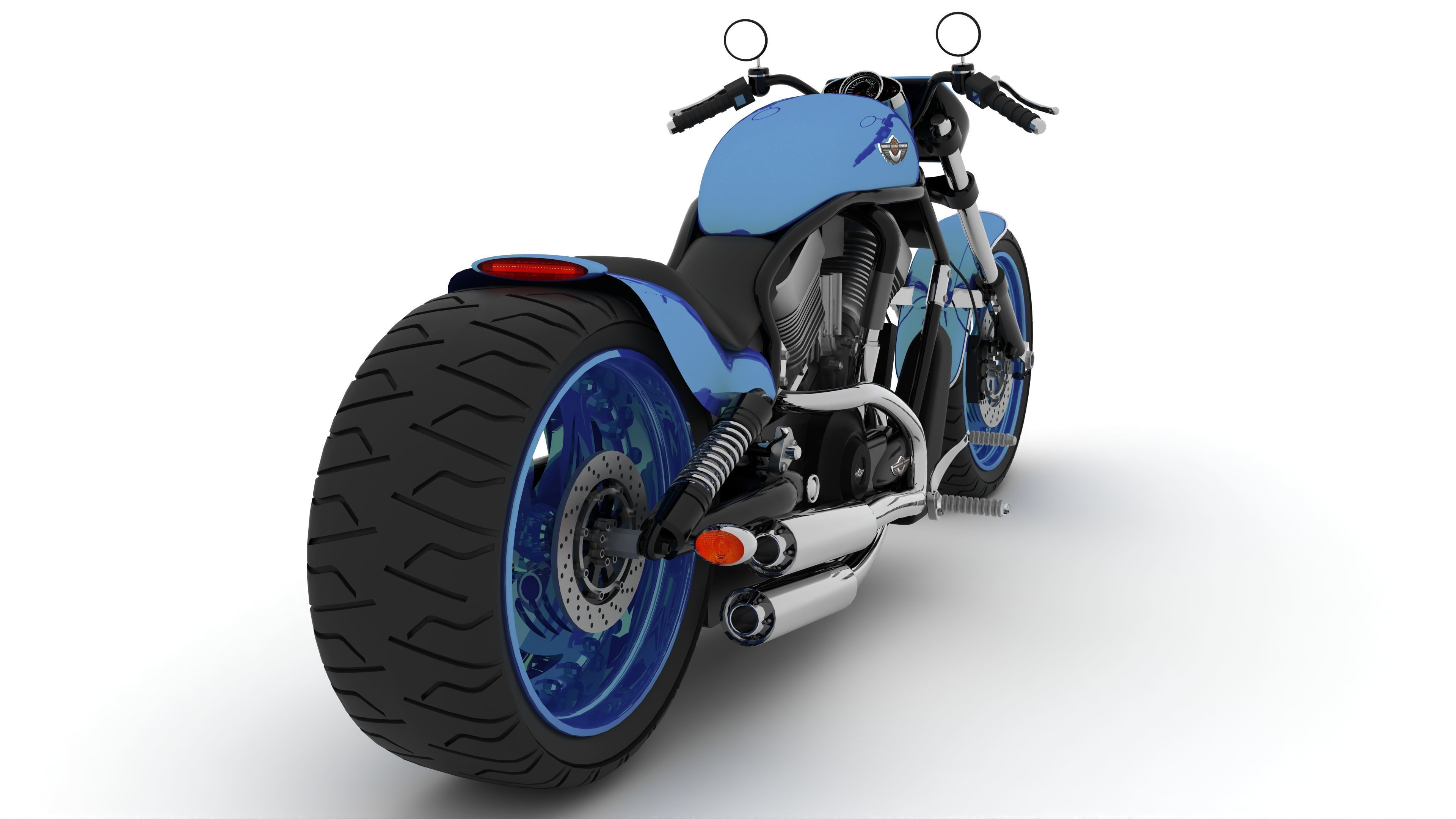 Harley Davidson Bike 3D model_4