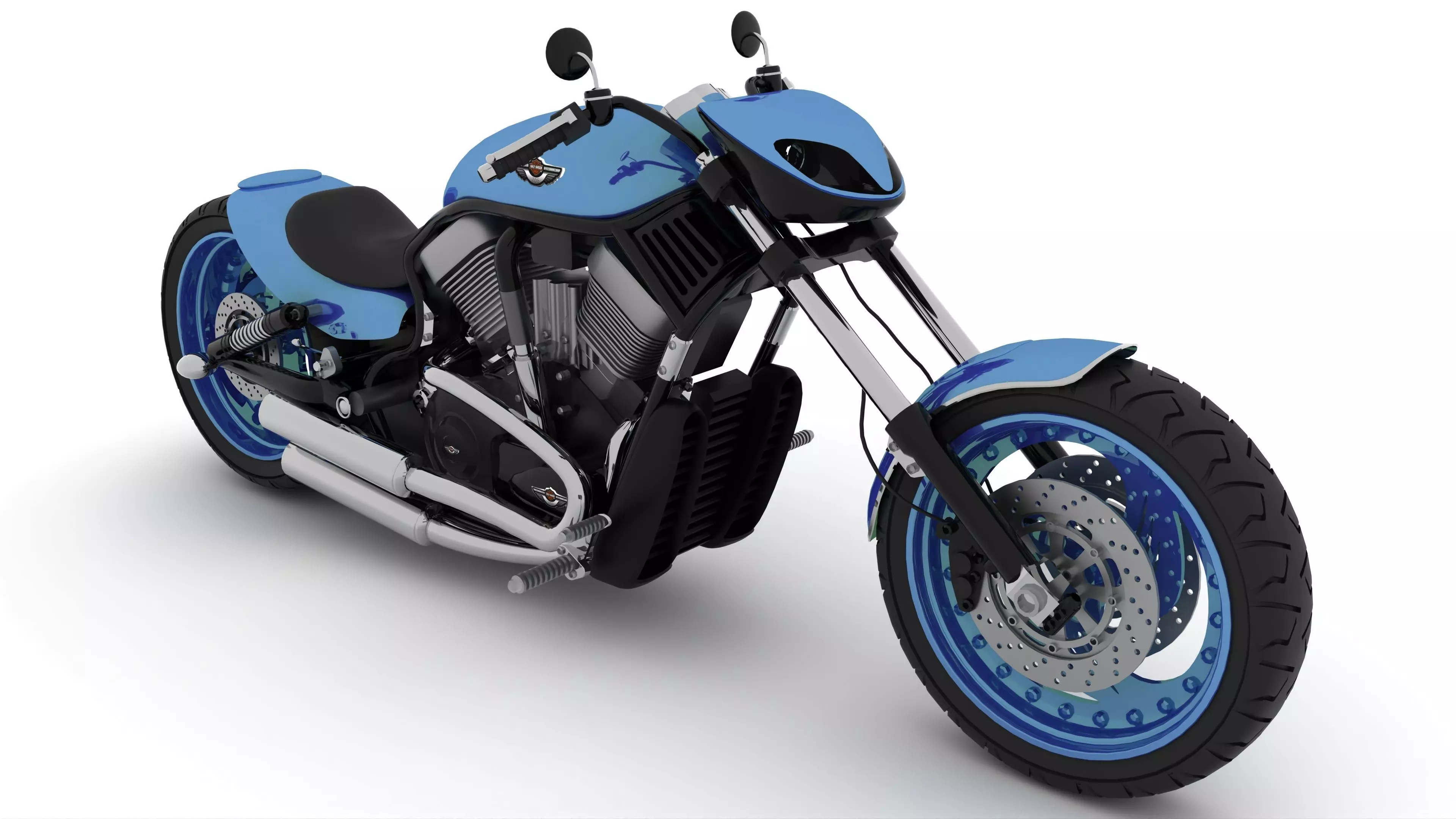 Harley Davidson Bike 3D model_0