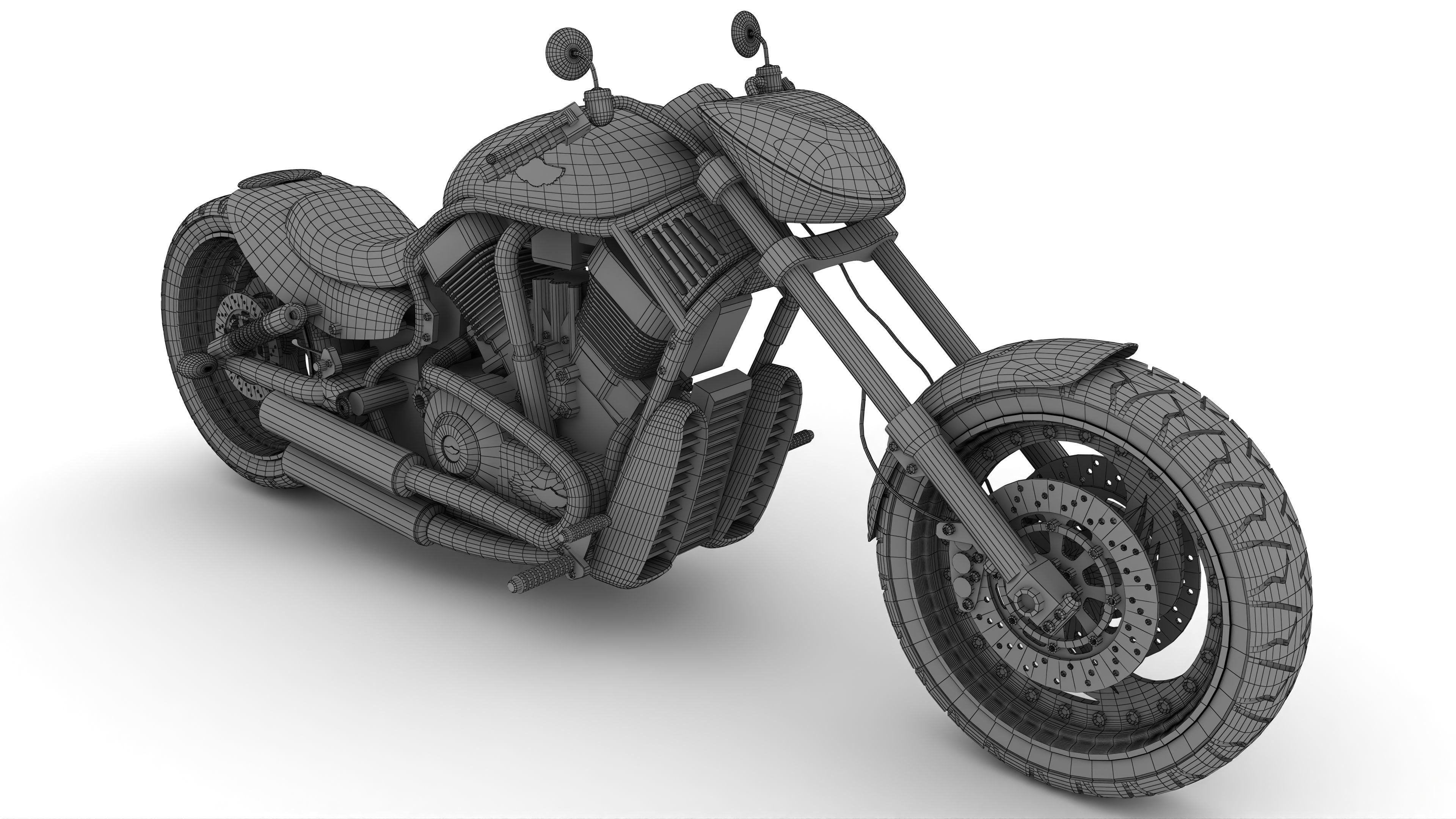 Harley Davidson Bike 3D model_6
