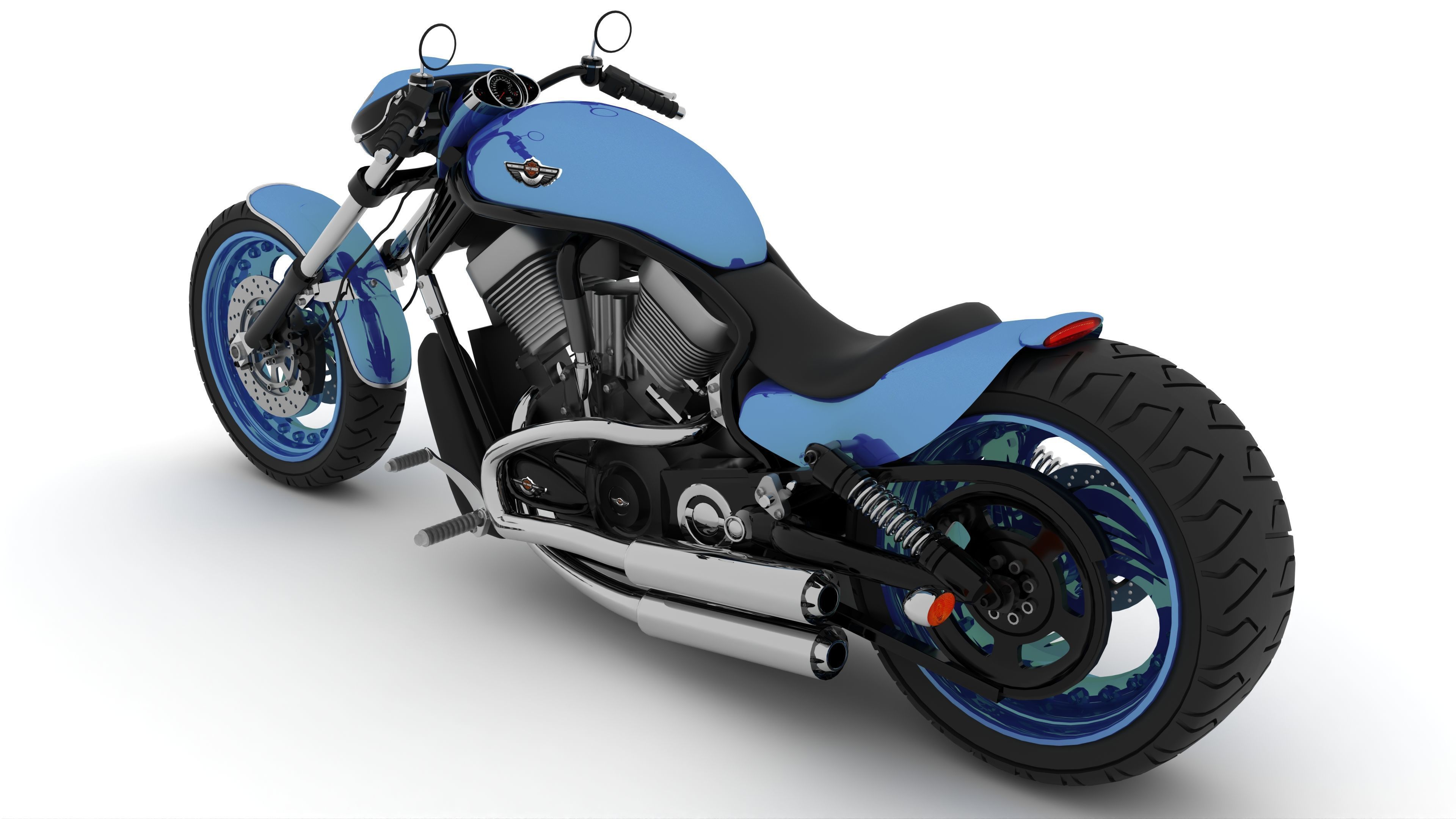 Harley Davidson Bike 3D model_1