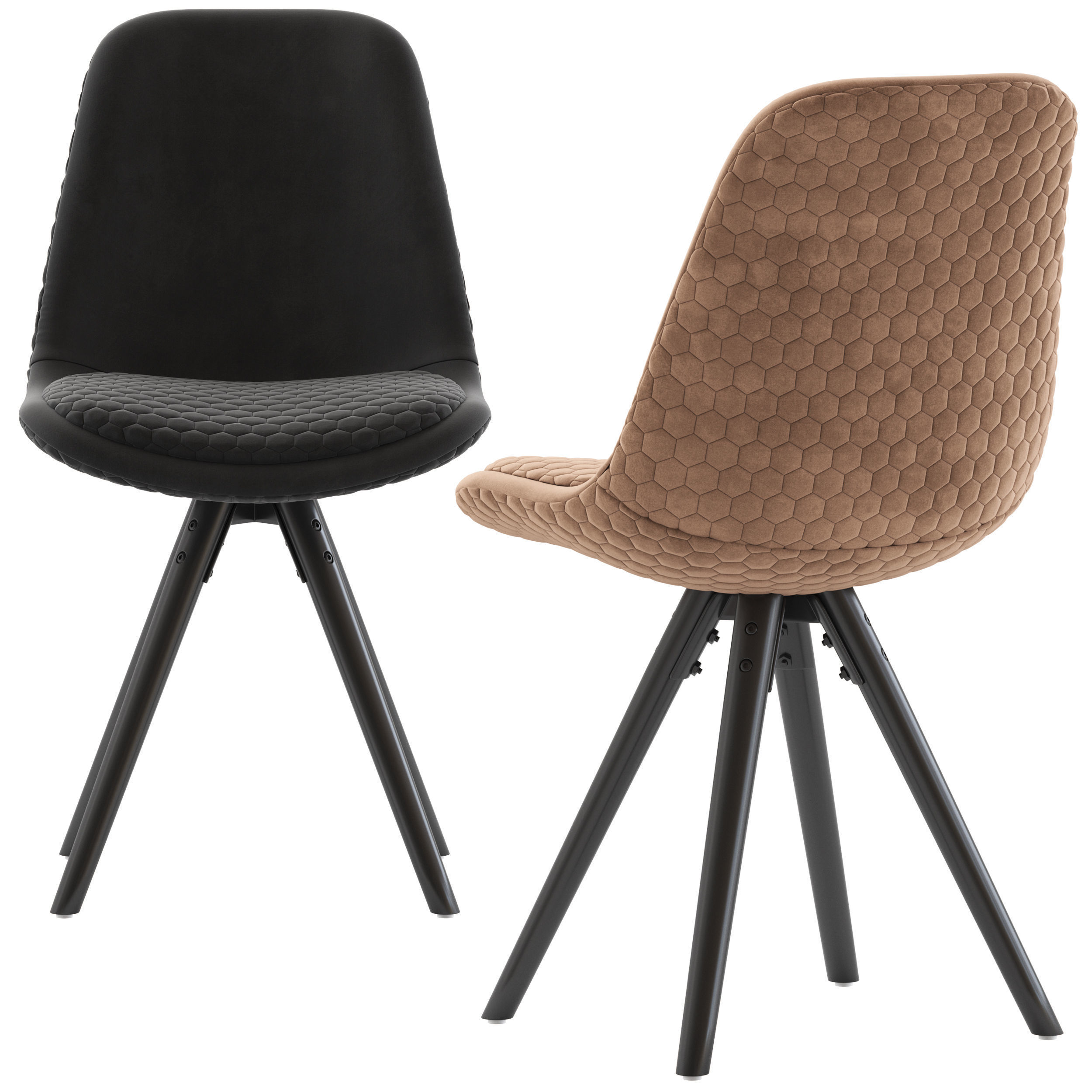 Linea Furniture Flow Dinning Chair 3D model_2