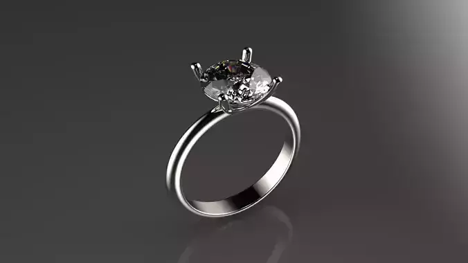 Classic ring whth a gem