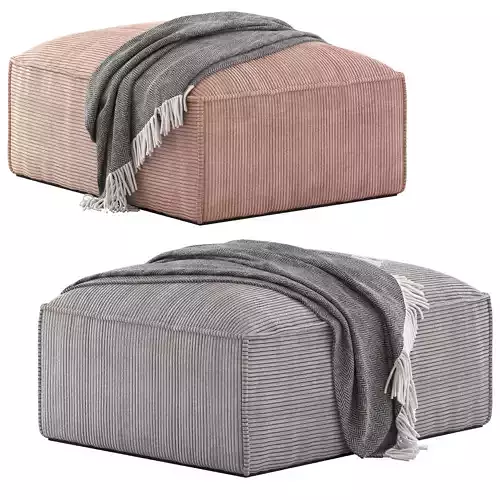 Linea Furniture Kalisha Velveteen Pouffe