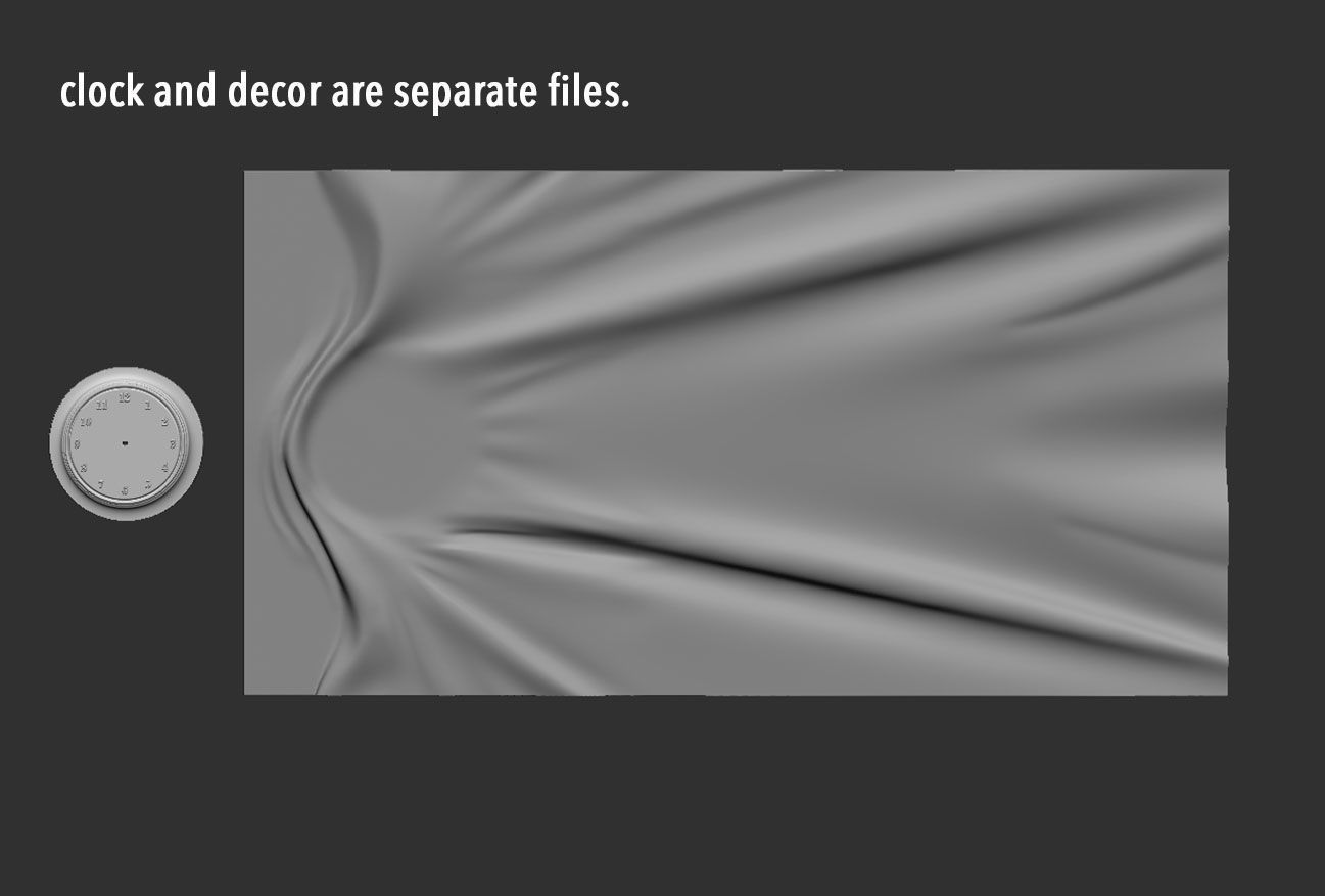 Wavy Wall Art Panel for cnc carving 3D print model_4