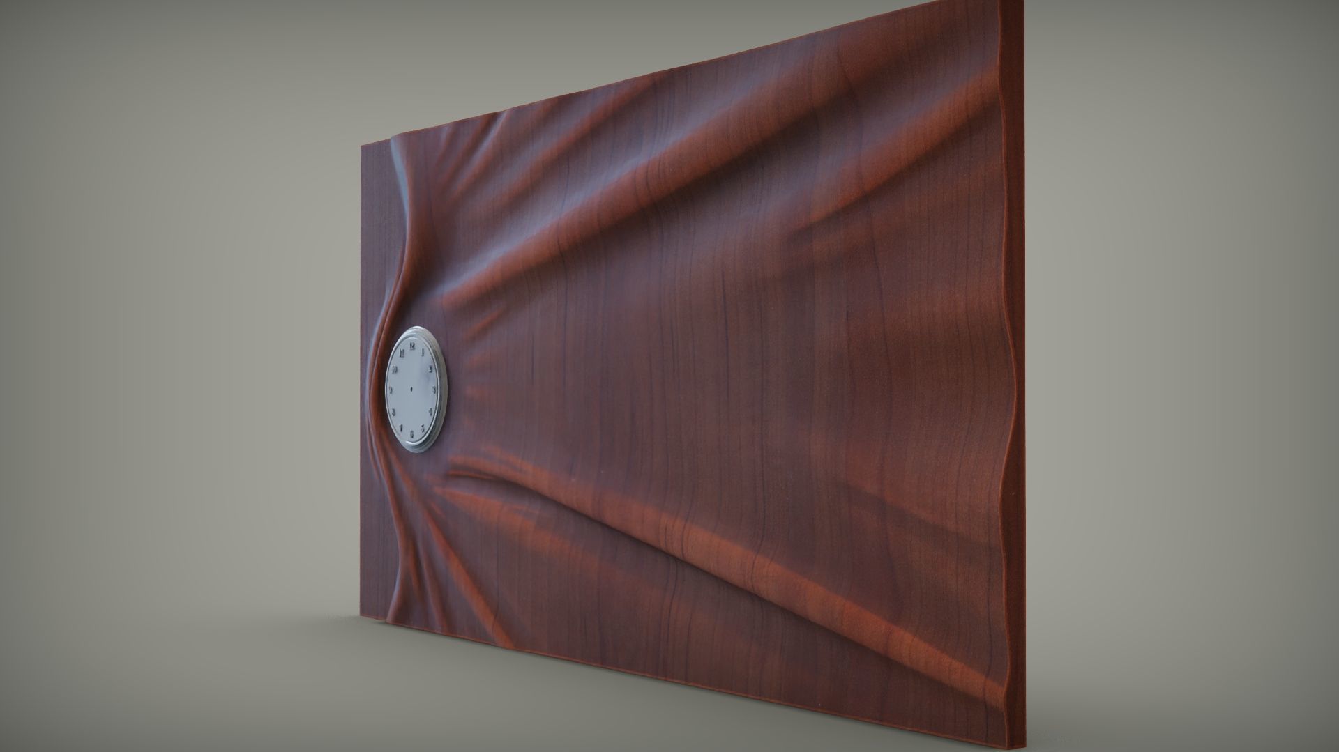 Wavy Wall Art Panel for cnc carving 3D print model_3