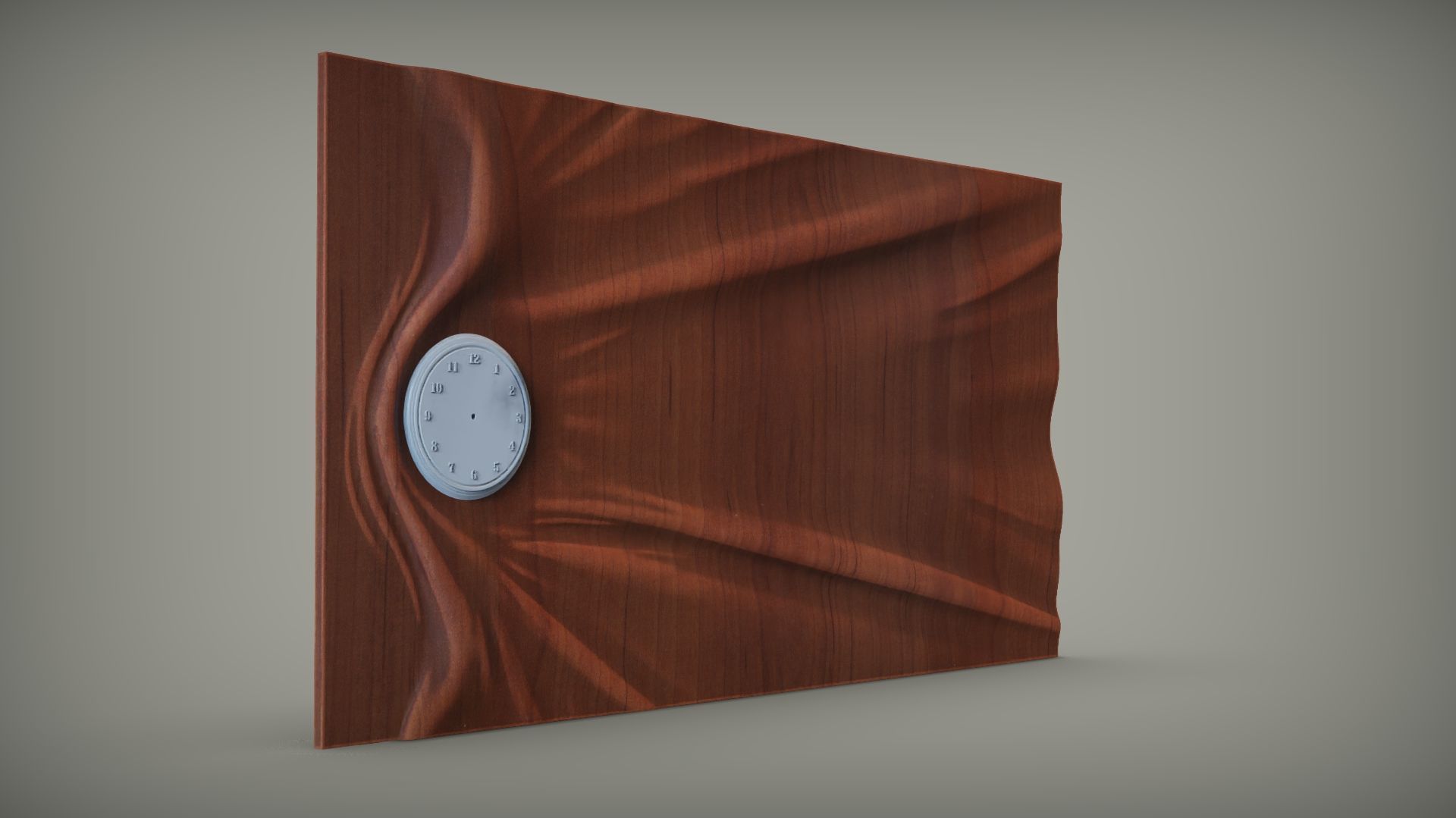 Wavy Wall Art Panel for cnc carving 3D print model_2