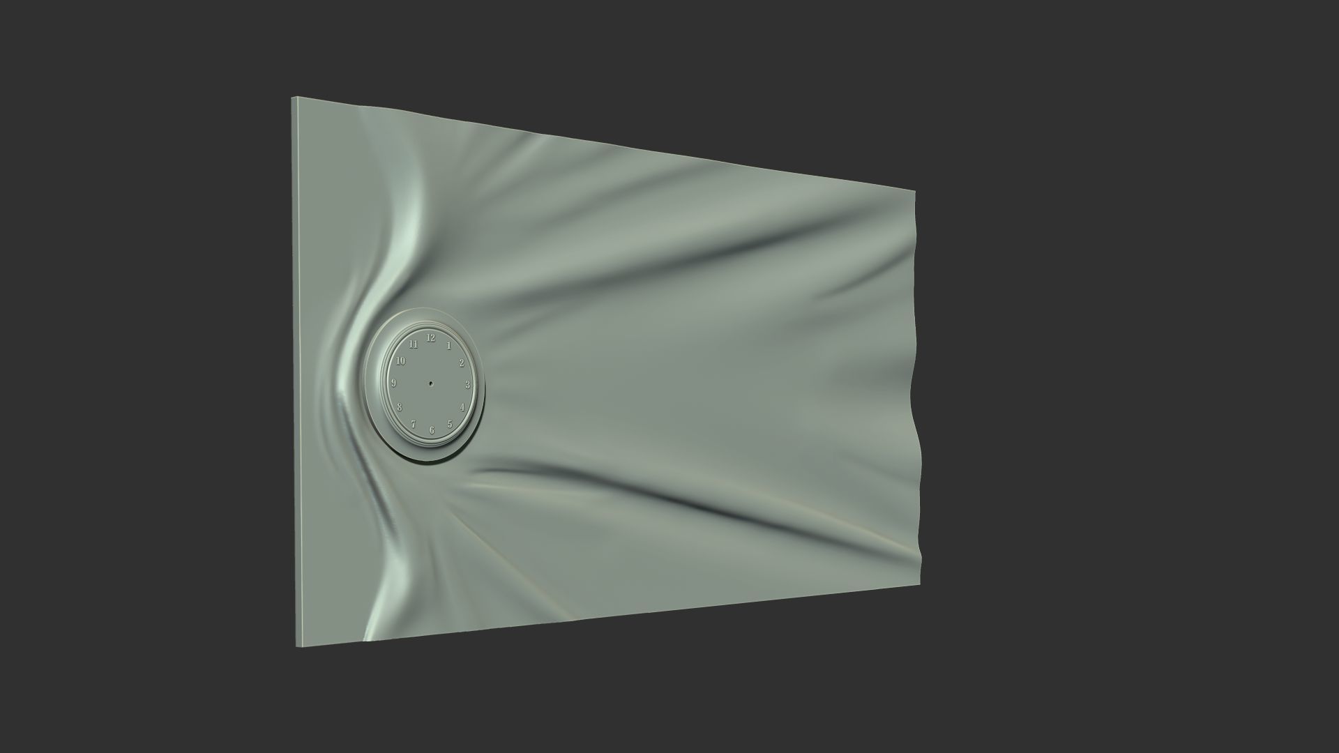 Wavy Wall Art Panel for cnc carving 3D print model_6