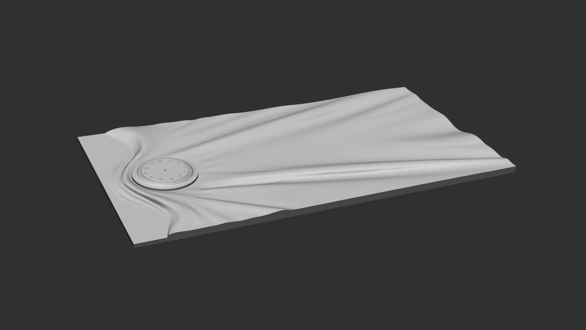 Wavy Wall Art Panel for cnc carving 3D print model_8