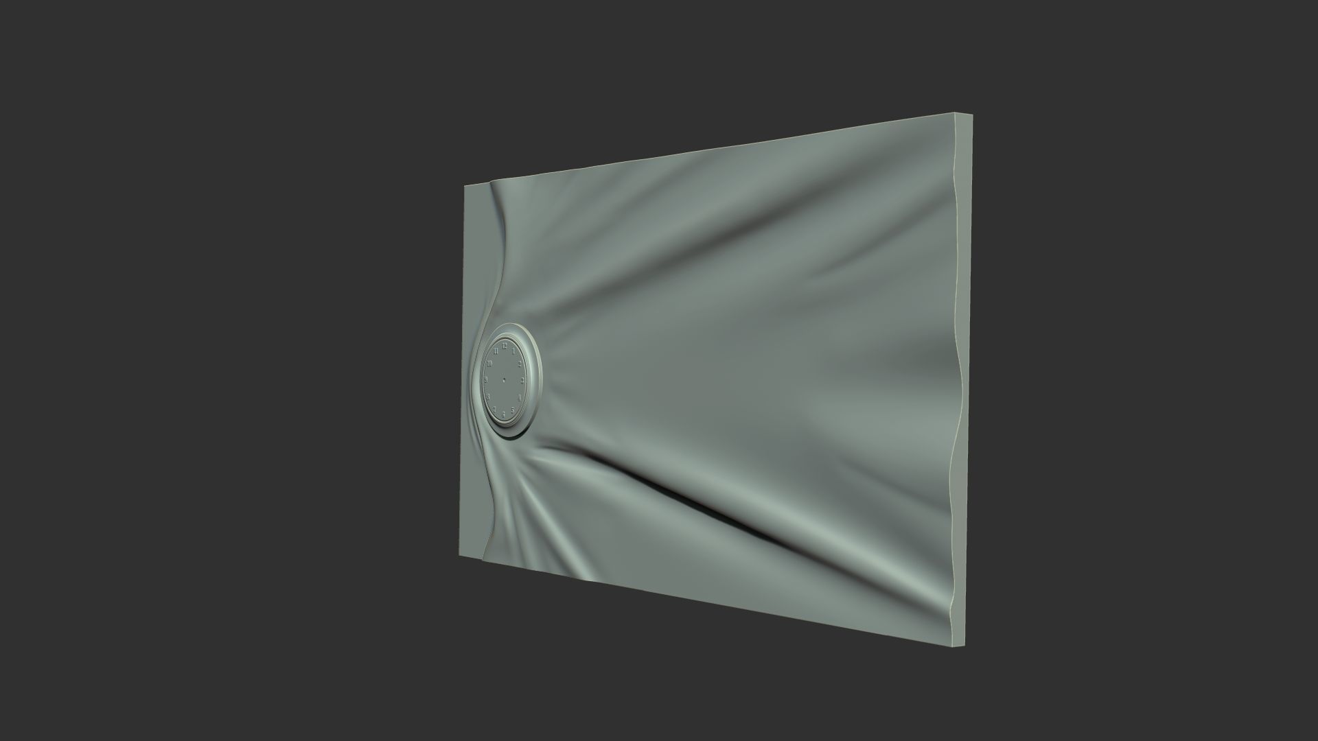 Wavy Wall Art Panel for cnc carving 3D print model_7