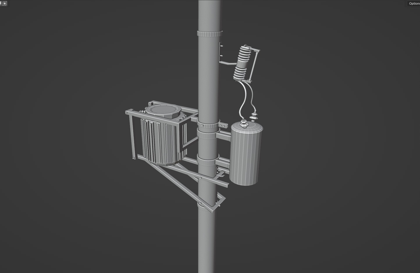 1-64 scale electric pole For Dioramas 3D print model_5