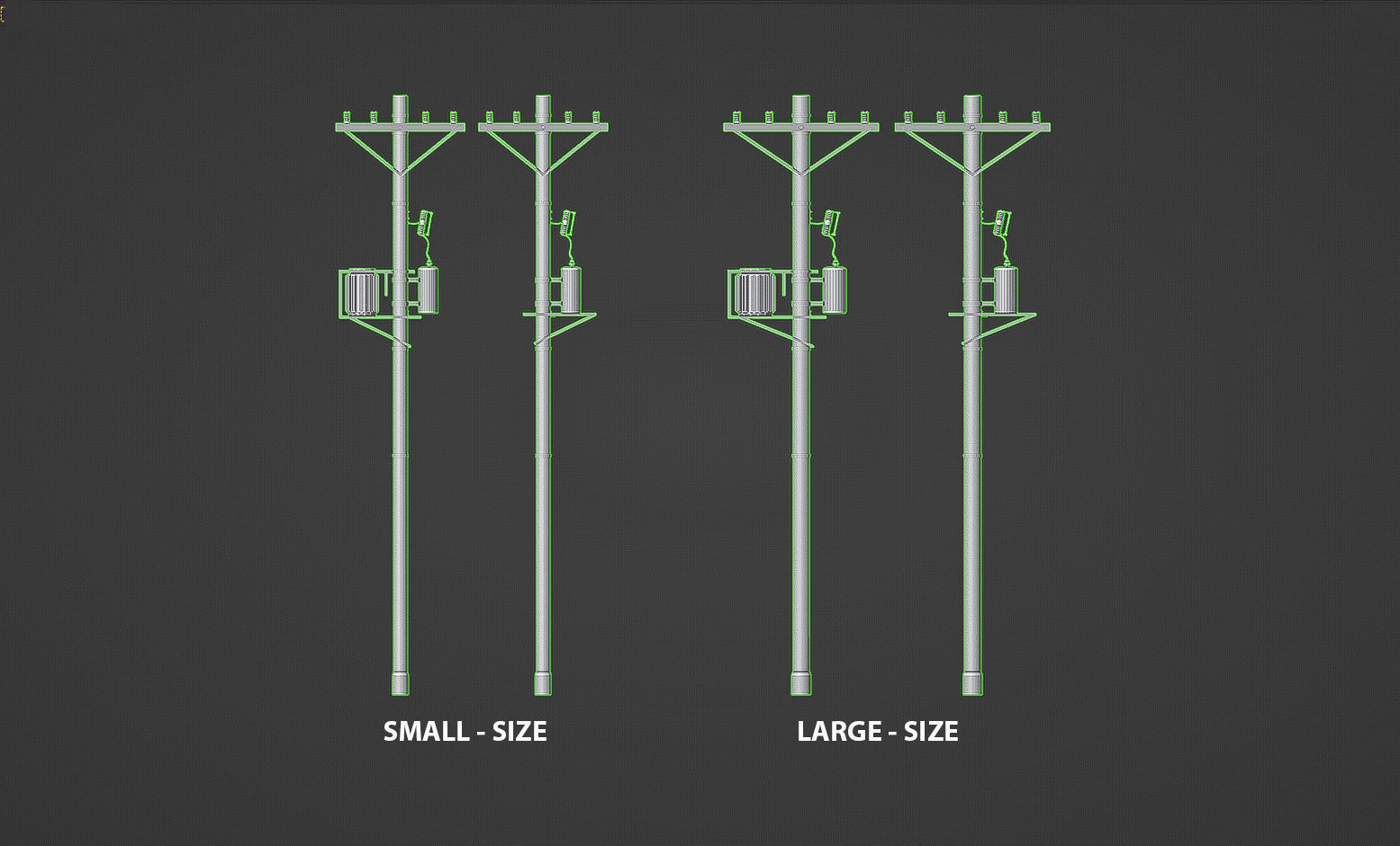 1-64 scale electric pole For Dioramas 3D print model_6