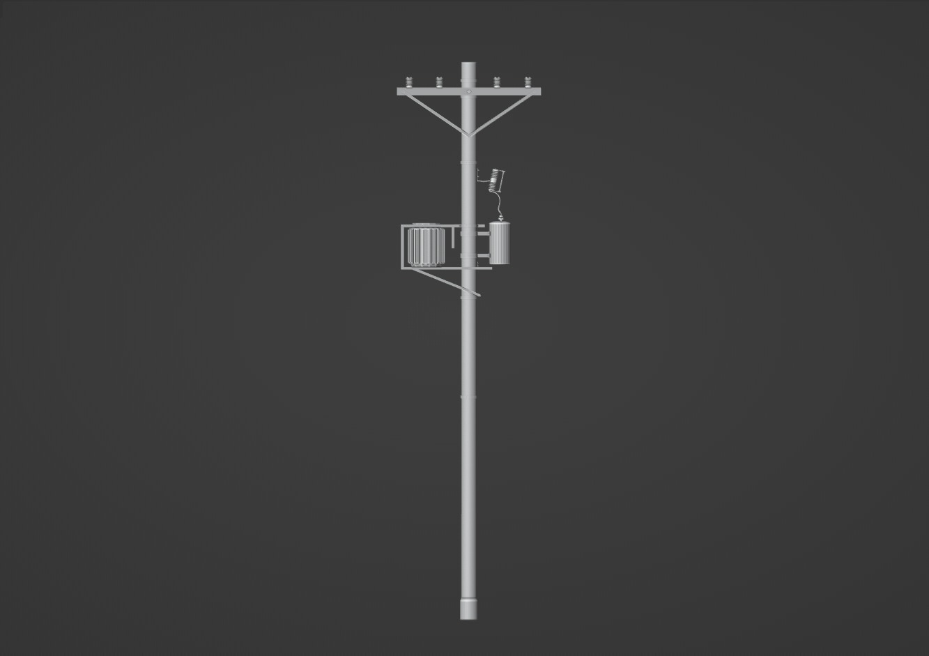 1-64 scale electric pole For Dioramas 3D print model_3