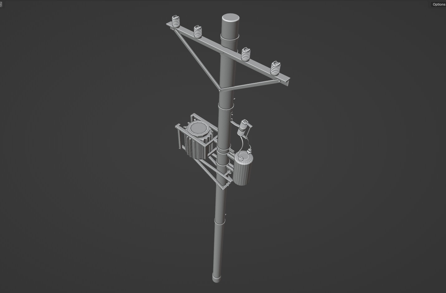1-64 scale electric pole For Dioramas 3D print model_4