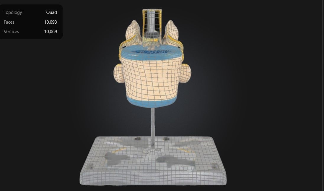 3D Model of Lumbar Vertebrae with Spinal Cord and Nerves 3D print model_1