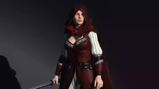 The Templar Assassin Low-poly 3D model