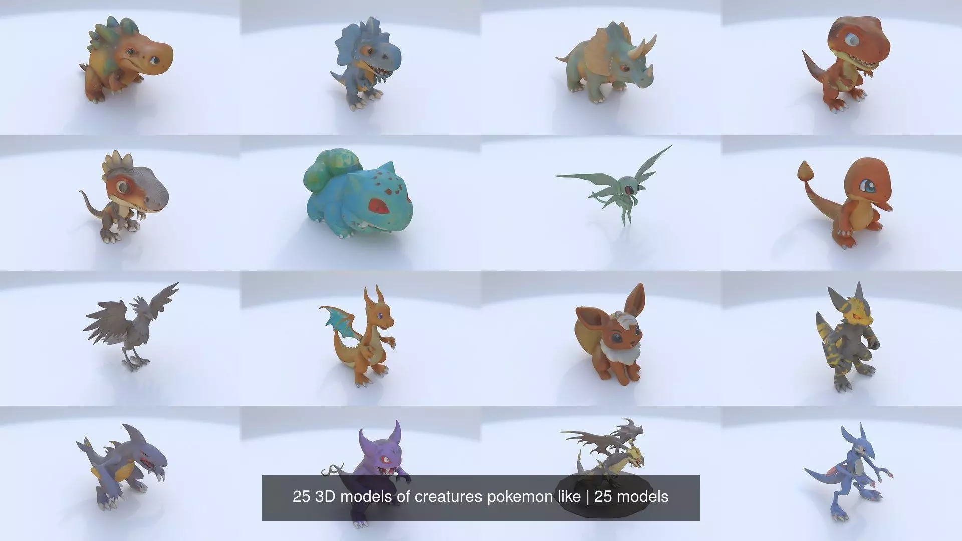 25 3D models of creatures pokemon like 3D Model Collection_0