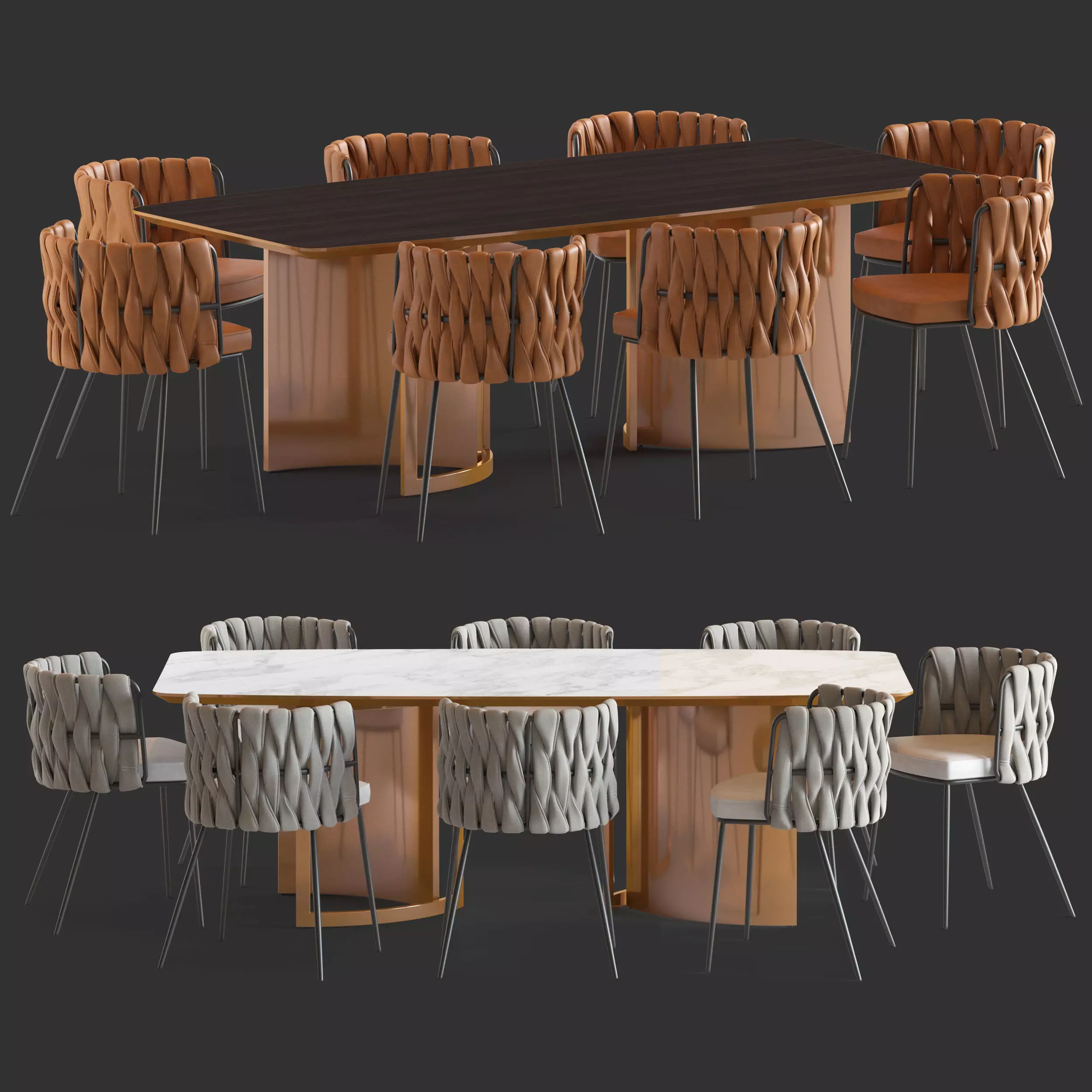 LoftDesigne Bar chairs and Table 3D model_0