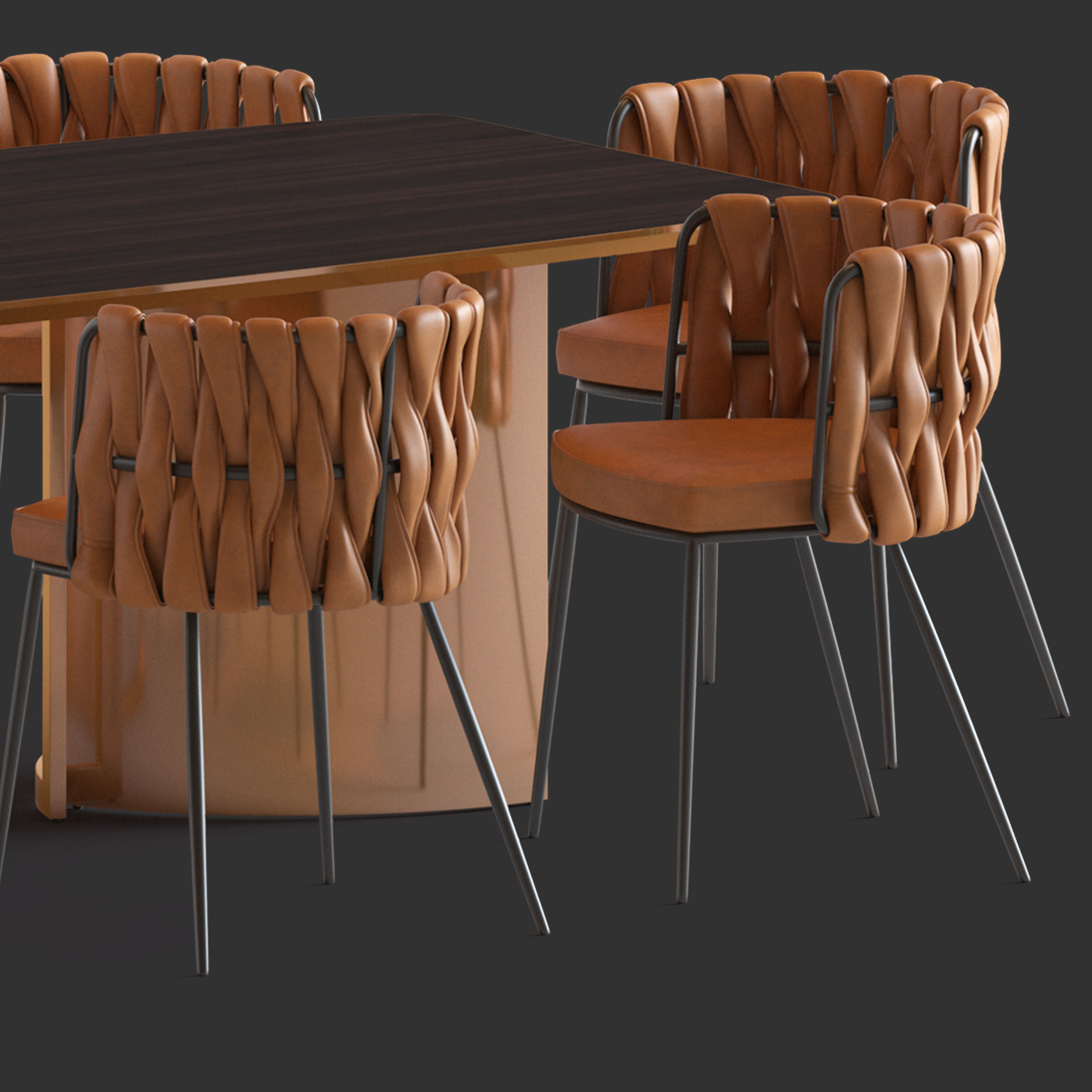 LoftDesigne Bar chairs and Table 3D model_5