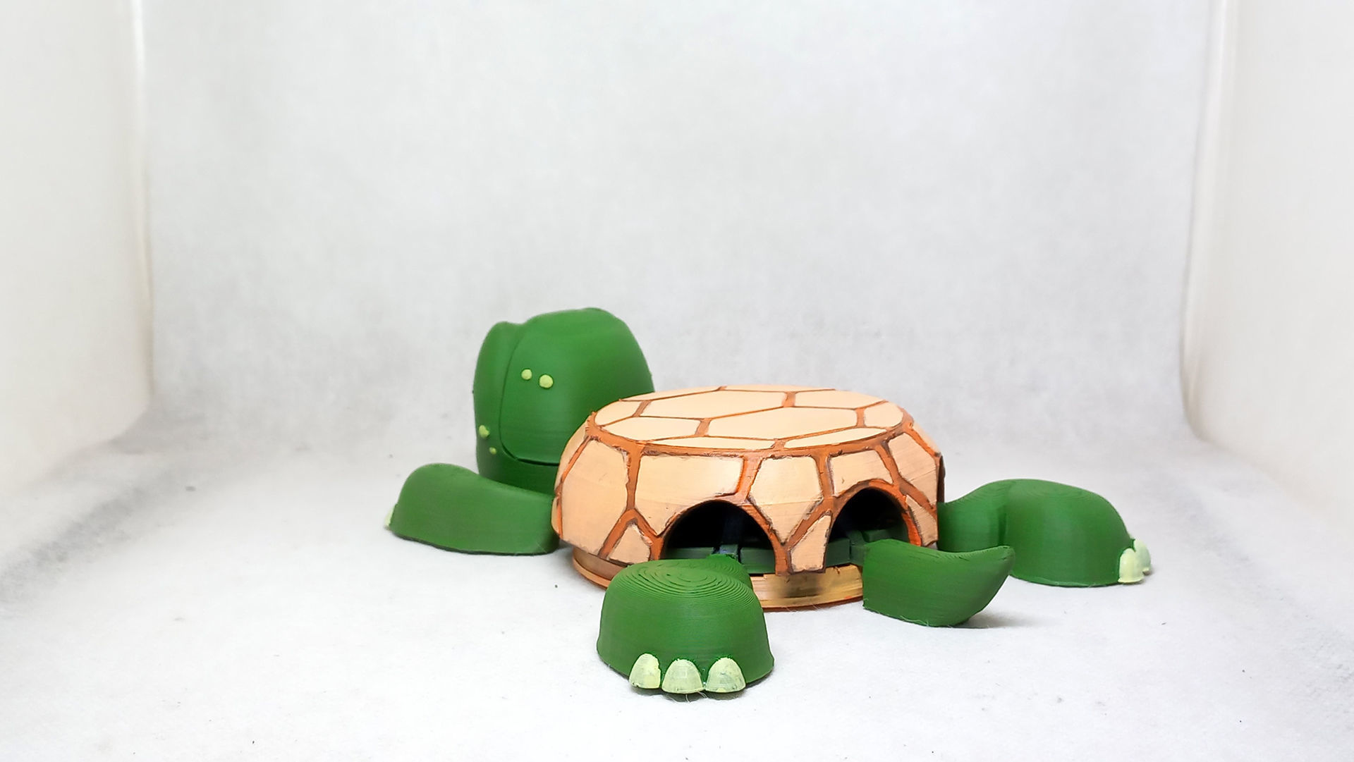 Turtle cup holder No Supports needed 3D print model_5
