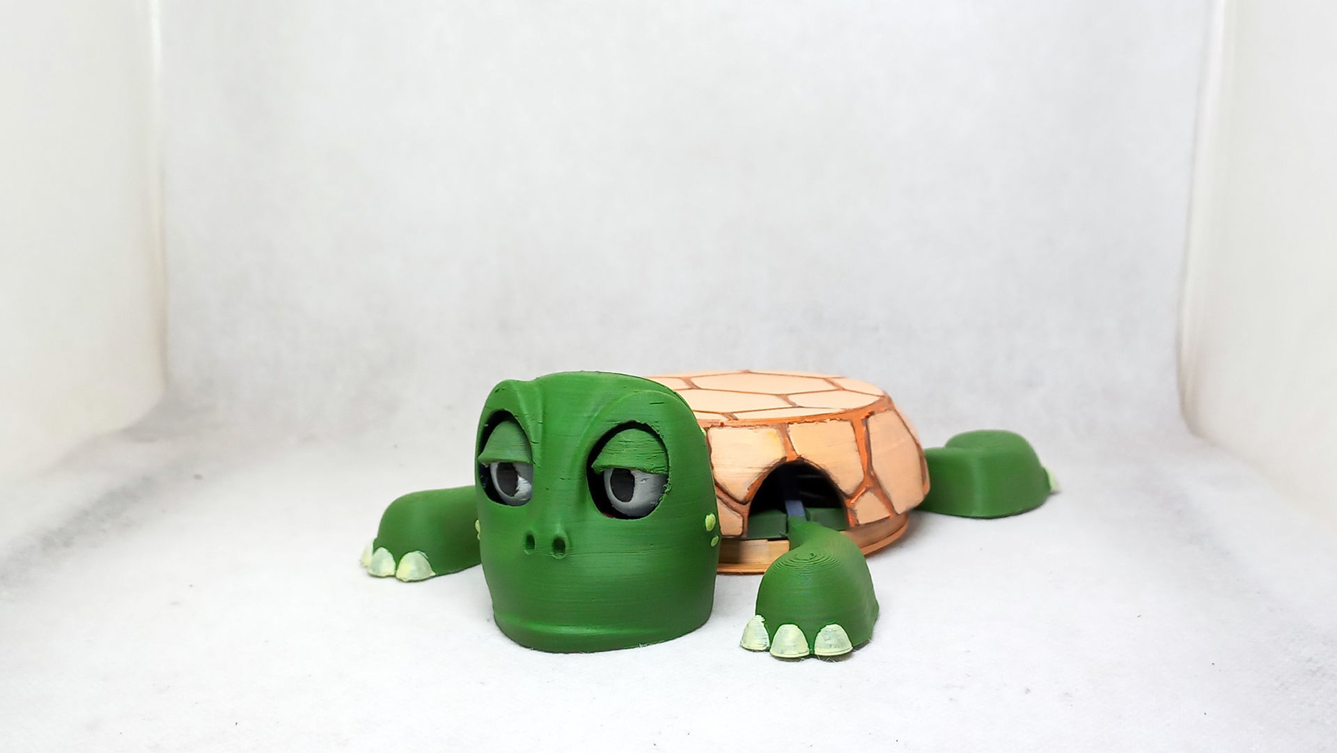 Turtle cup holder No Supports needed 3D print model_3