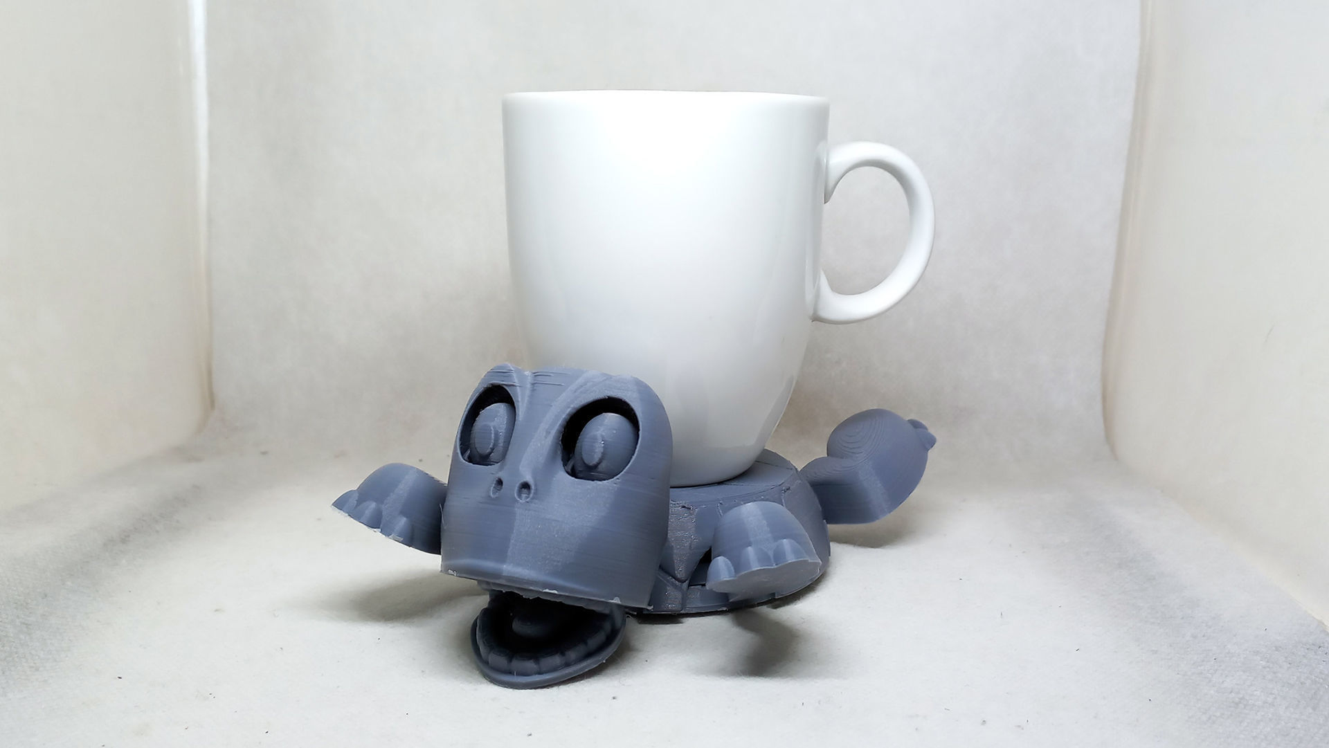 Turtle cup holder No Supports needed 3D print model_11