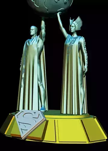 Jor-el and Lara statue - Superman Fortress of Solitude 3D print