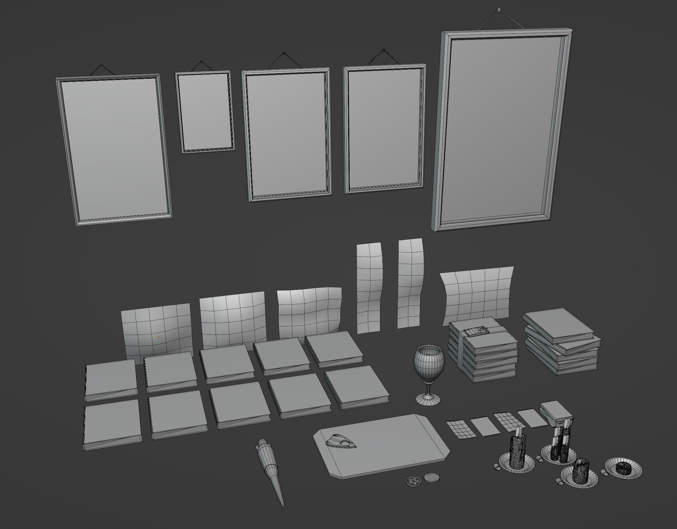 Old Magic and Occult Books Free low-poly 3D model_7