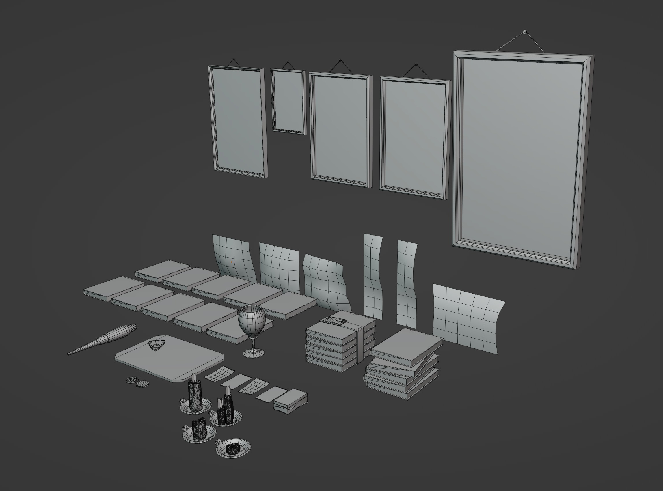 Old Magic and Occult Books Free low-poly 3D model_25