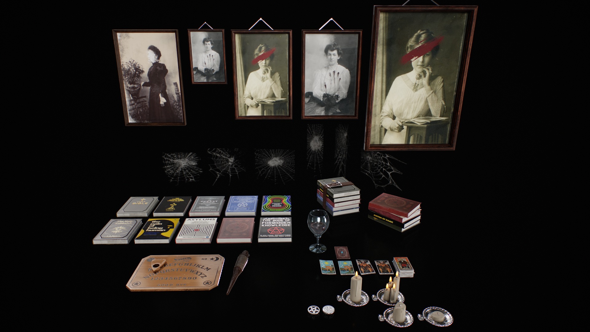 Old Magic and Occult Books Free low-poly 3D model_2