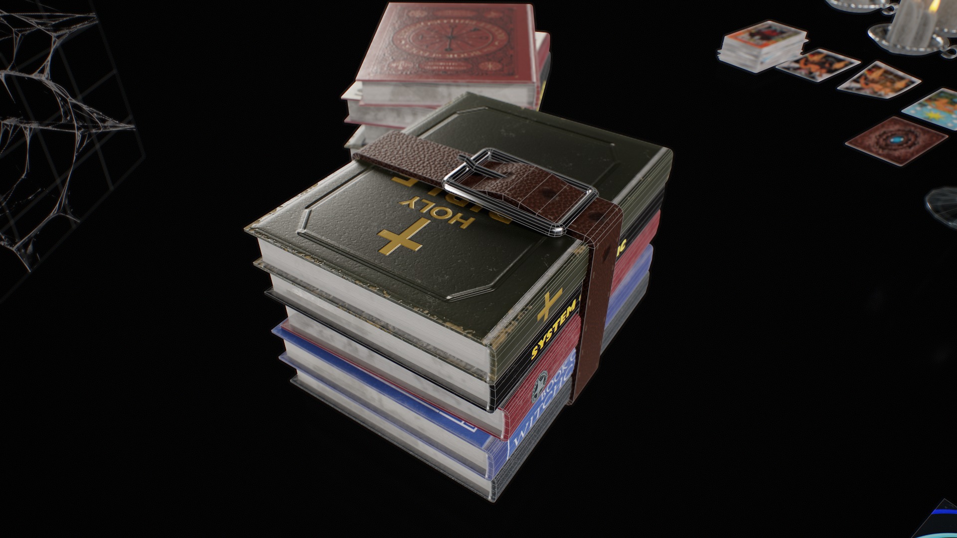 Old Magic and Occult Books Free low-poly 3D model_1