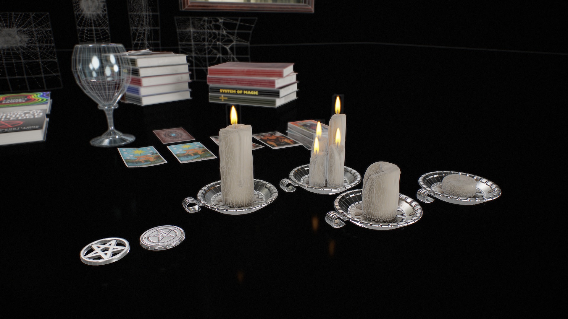 Old Magic and Occult Books Free low-poly 3D model_10