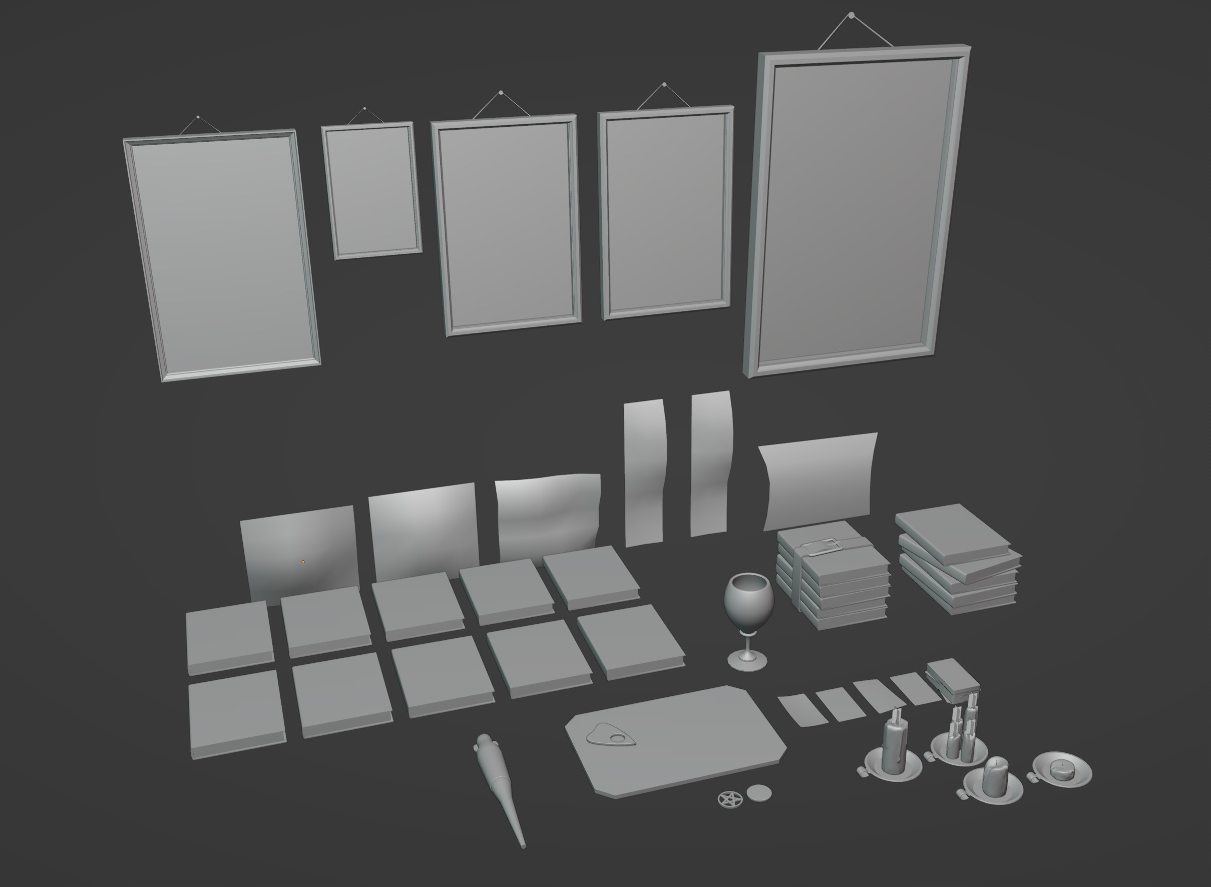 Old Magic and Occult Books Free low-poly 3D model_3