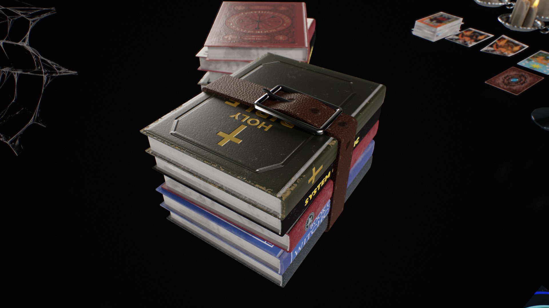 Old Magic and Occult Books Free low-poly 3D model_16