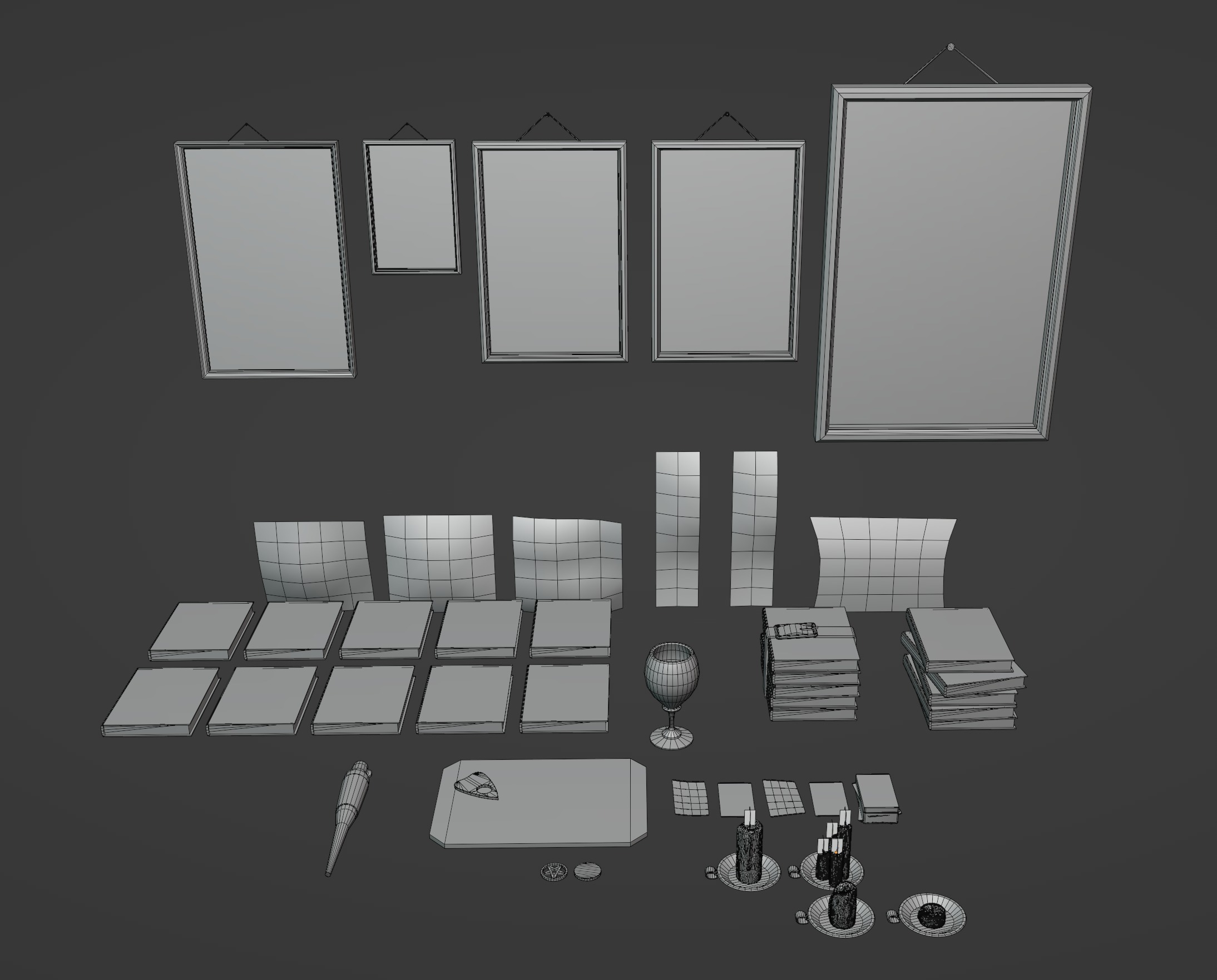 Old Magic and Occult Books Free low-poly 3D model_5