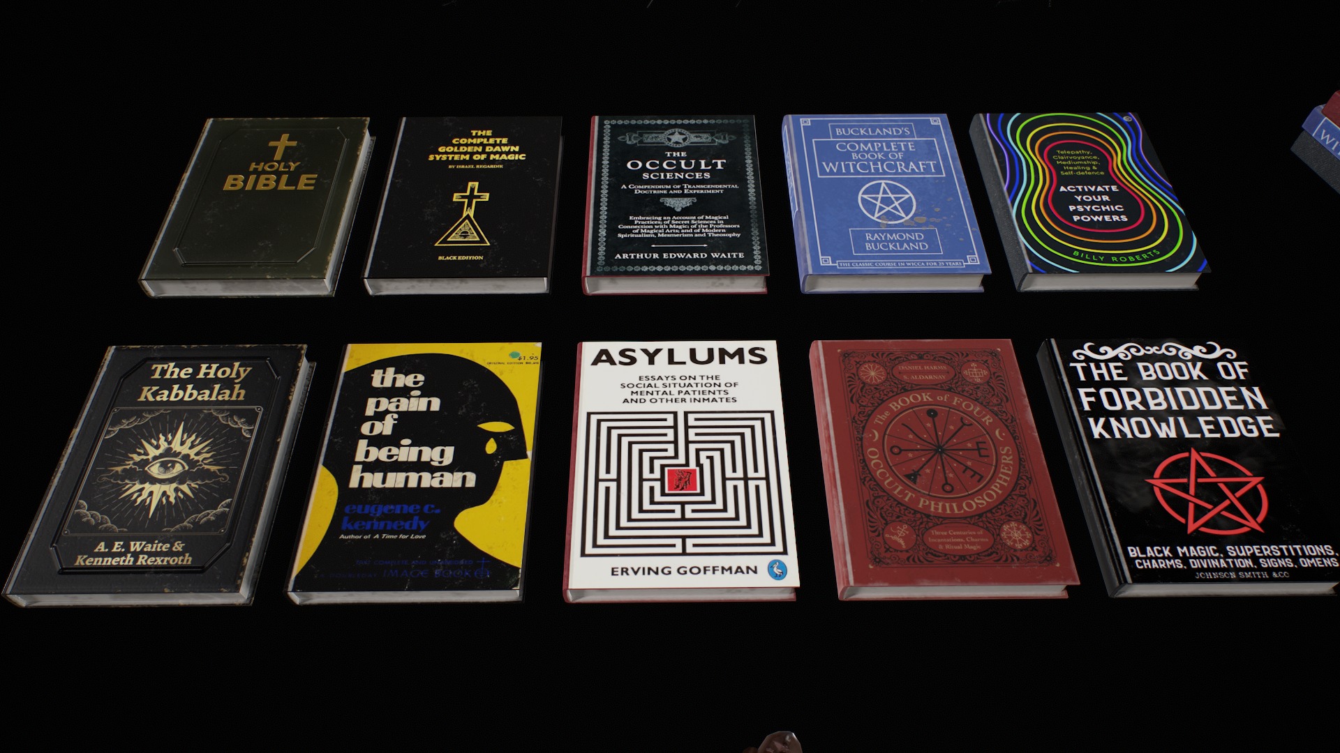 Old Magic and Occult Books Free low-poly 3D model_18