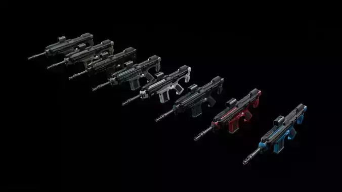 Scifi CR70 Combat Rifle Bundle