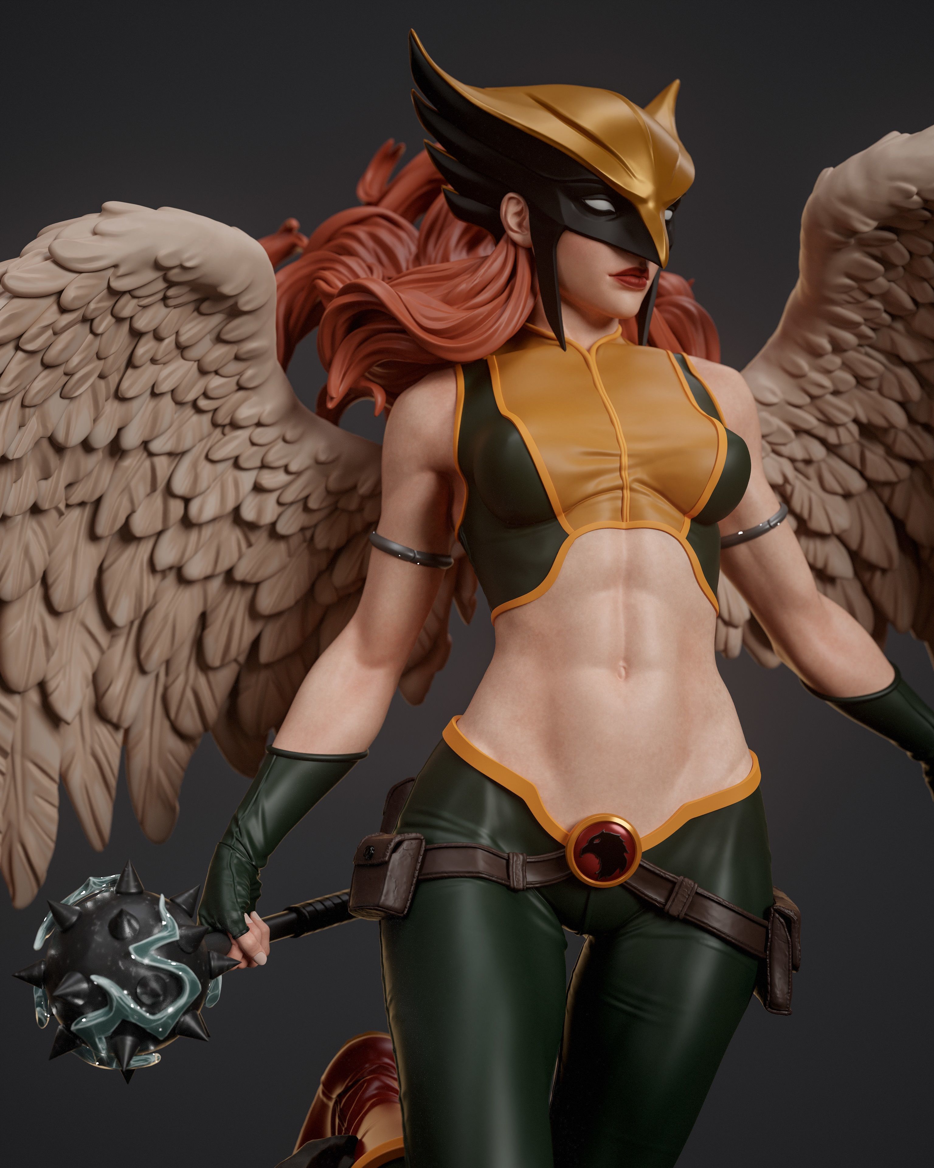 Hawkgirl 3D print model_2