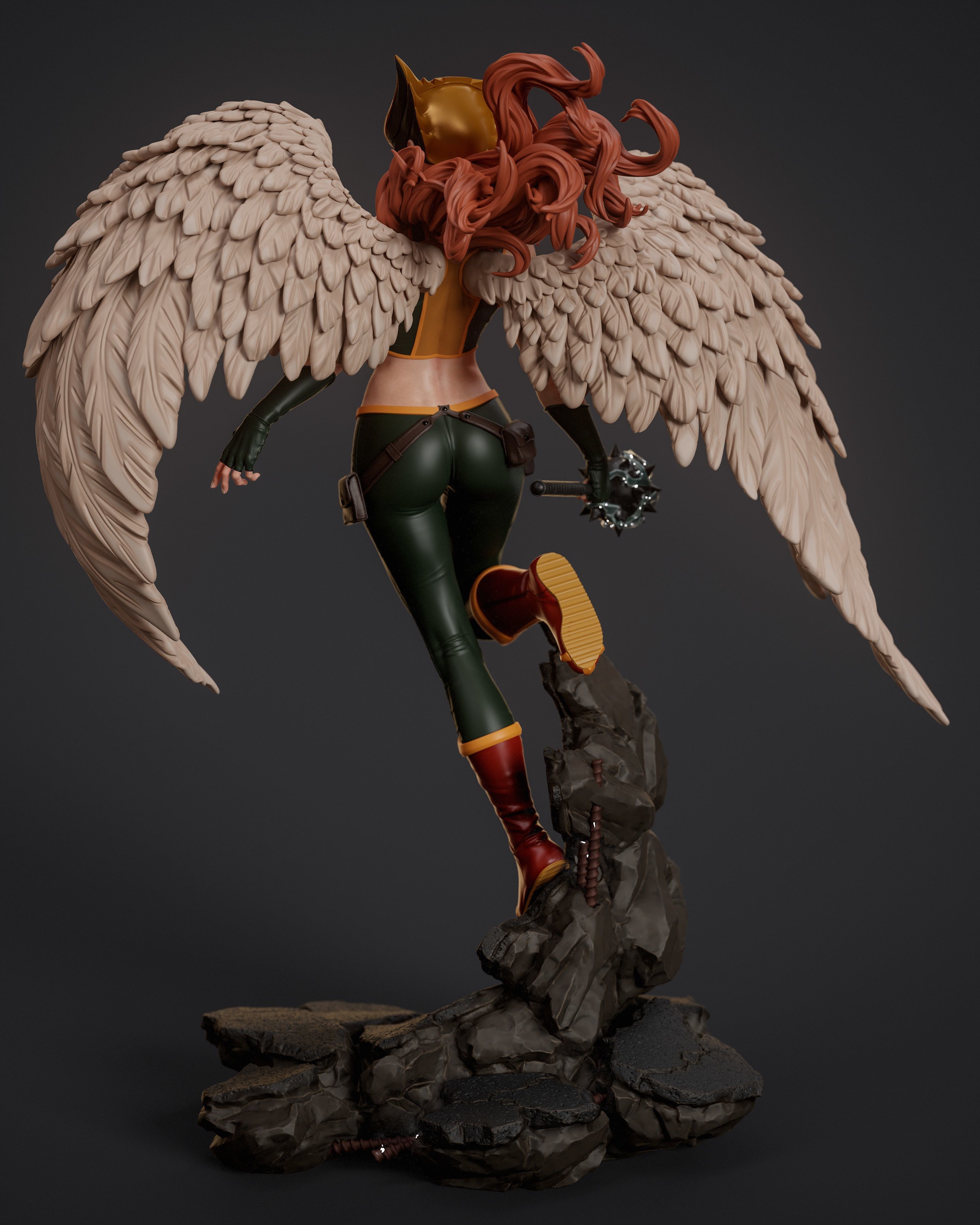 Hawkgirl 3D print model_9